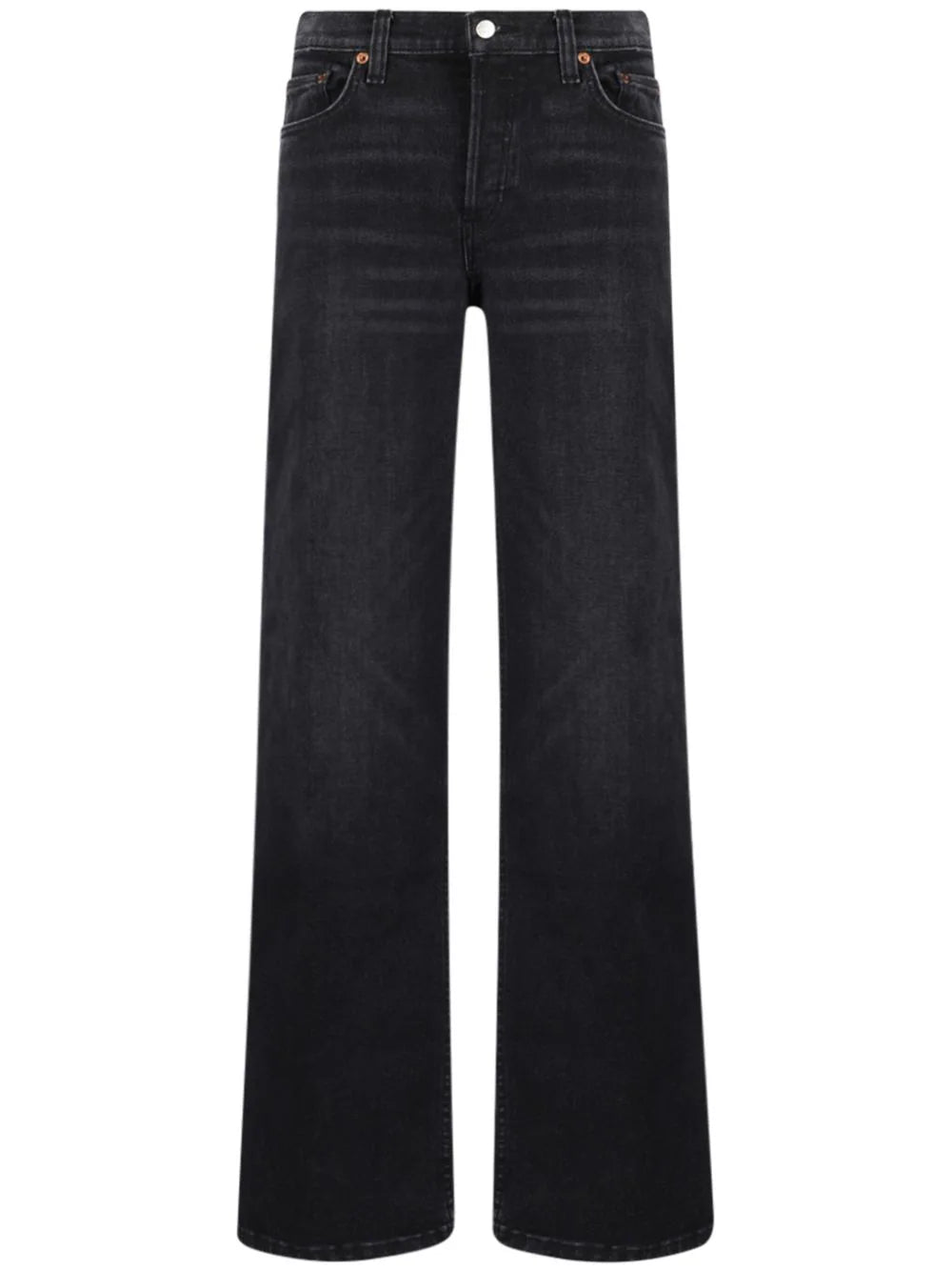 RE/DONE-Jeans a gamba ampia con applicazione-Donna