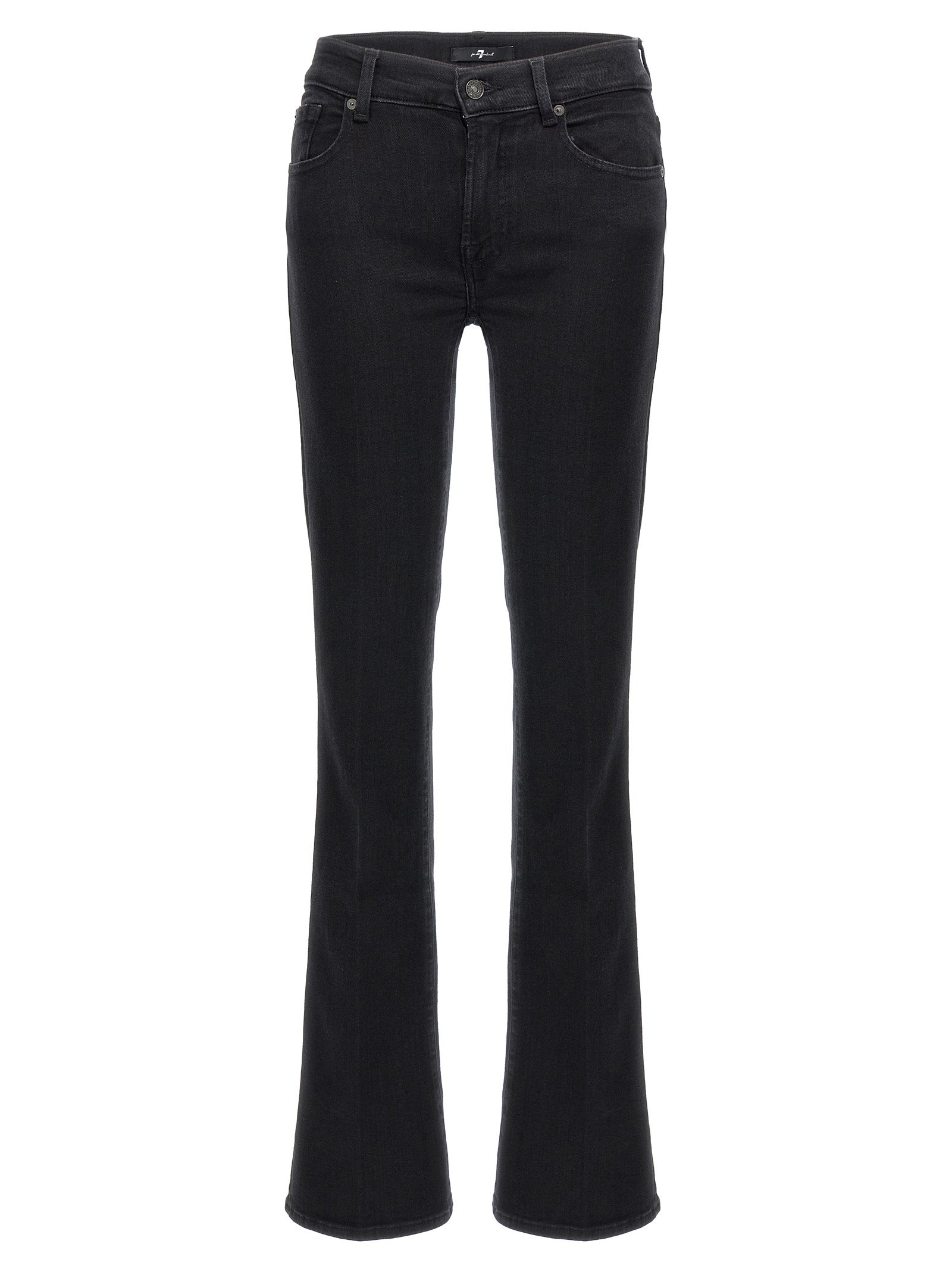 7 For All Mankind-Slim Illusion Saturday Night Jeans Nero-Donna