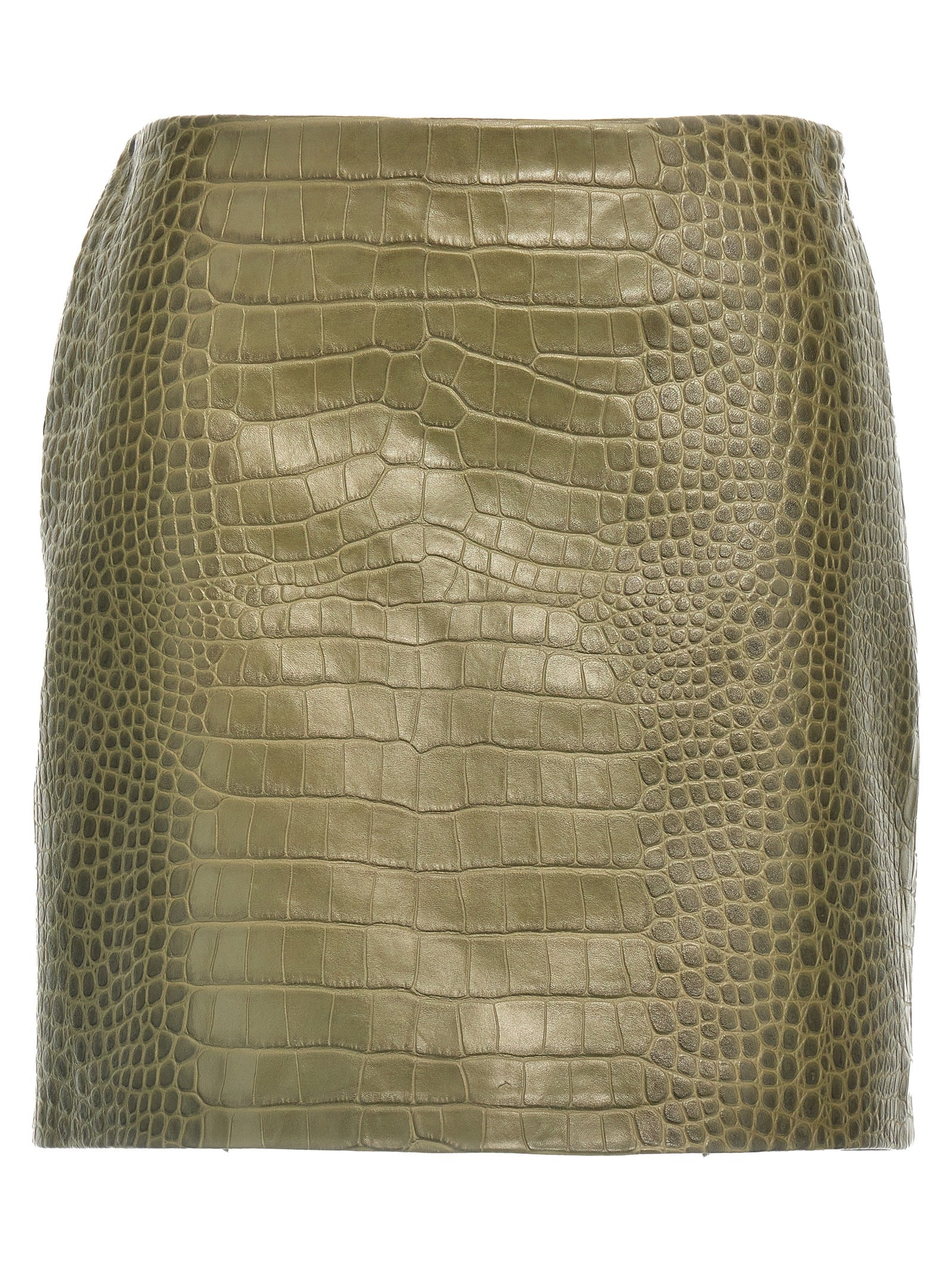 Ermanno Scervino-Crocodile Print Skirt Gonne Verde-Donna