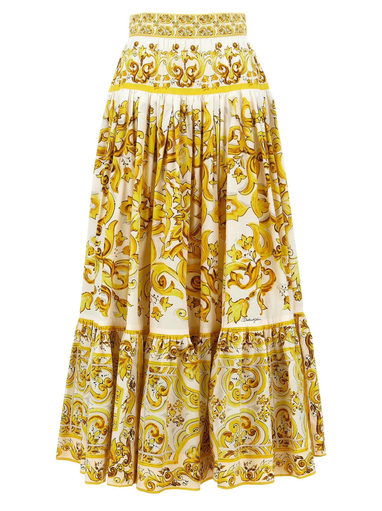 Dolce & Gabbana-Maiolica Gonne Giallo-Donna