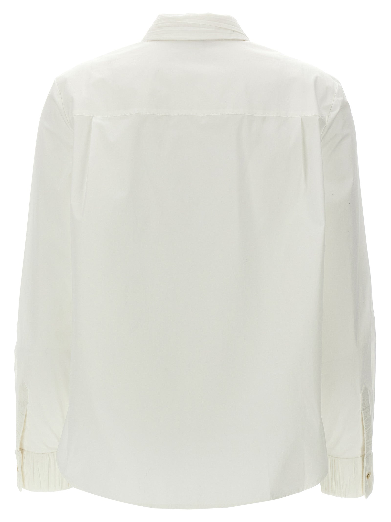 Tory Burch-Pleated Detail Shirt Camicie Bianco-Donna