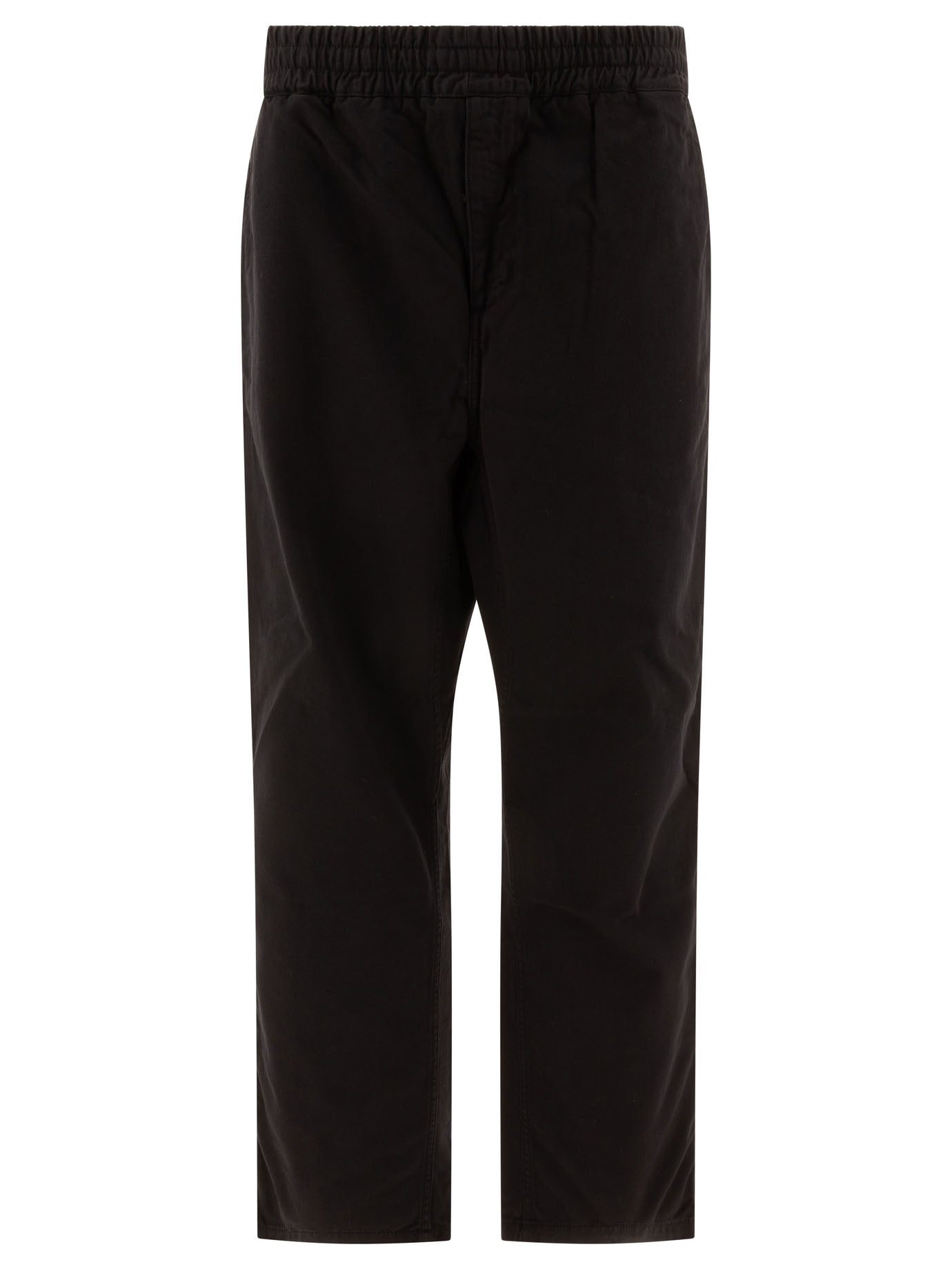 Carhartt Wip-Flint Trousers Nero-Uomo