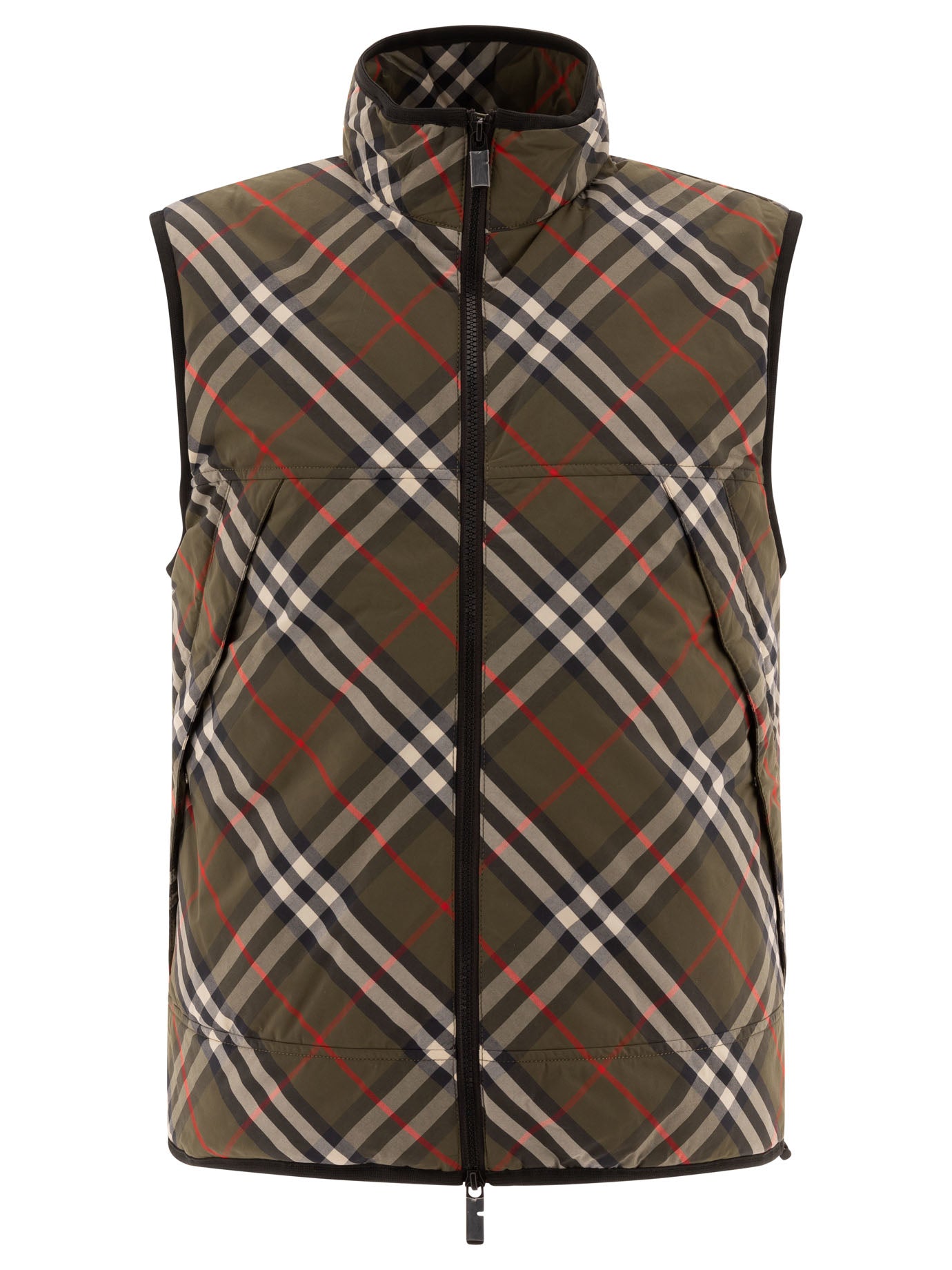 Burberry-Nylon Vest Jacket Giacche Verde-Uomo