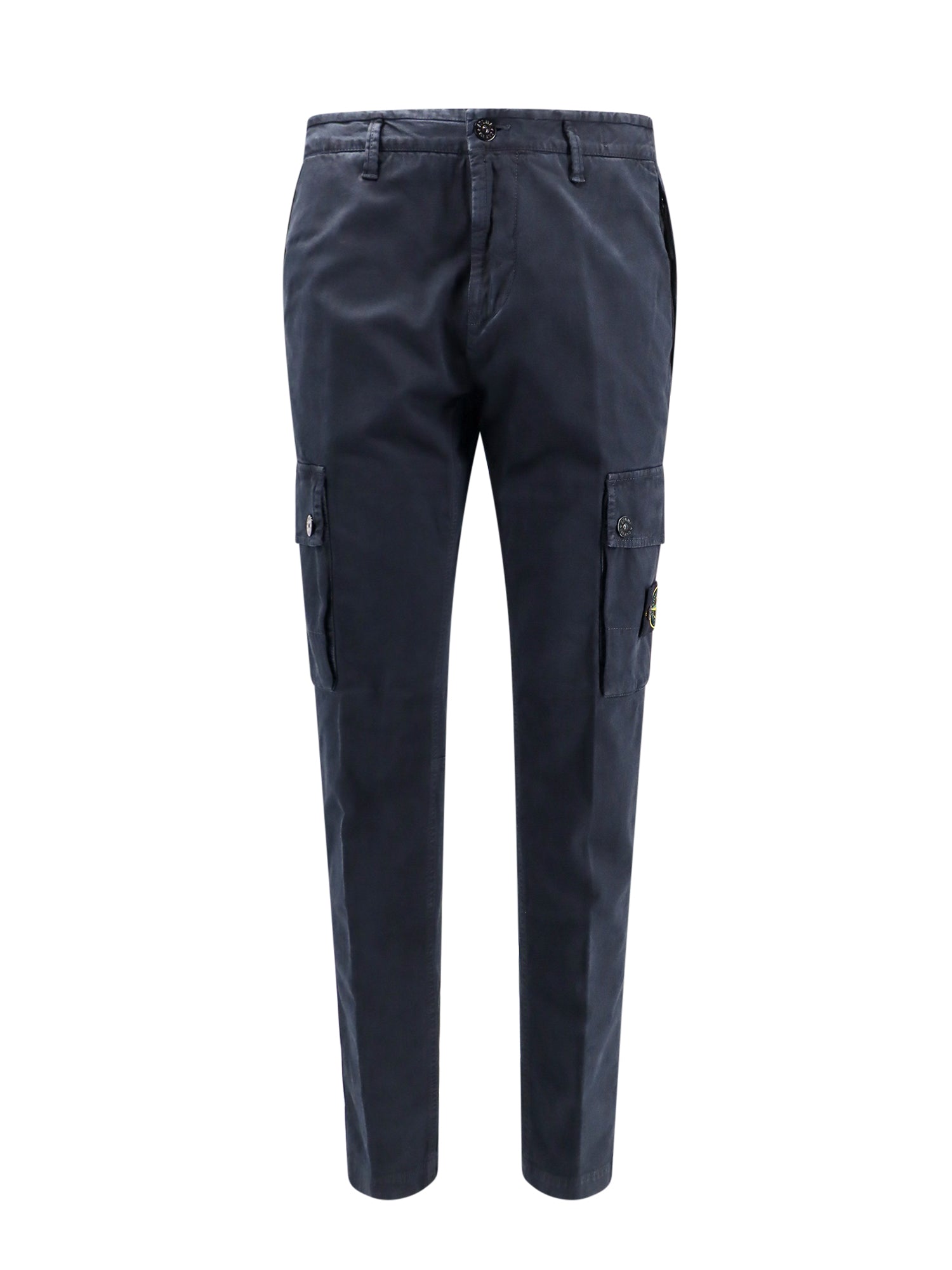 Stone Island-Pantalone Cargo in cotone organico-Uomo