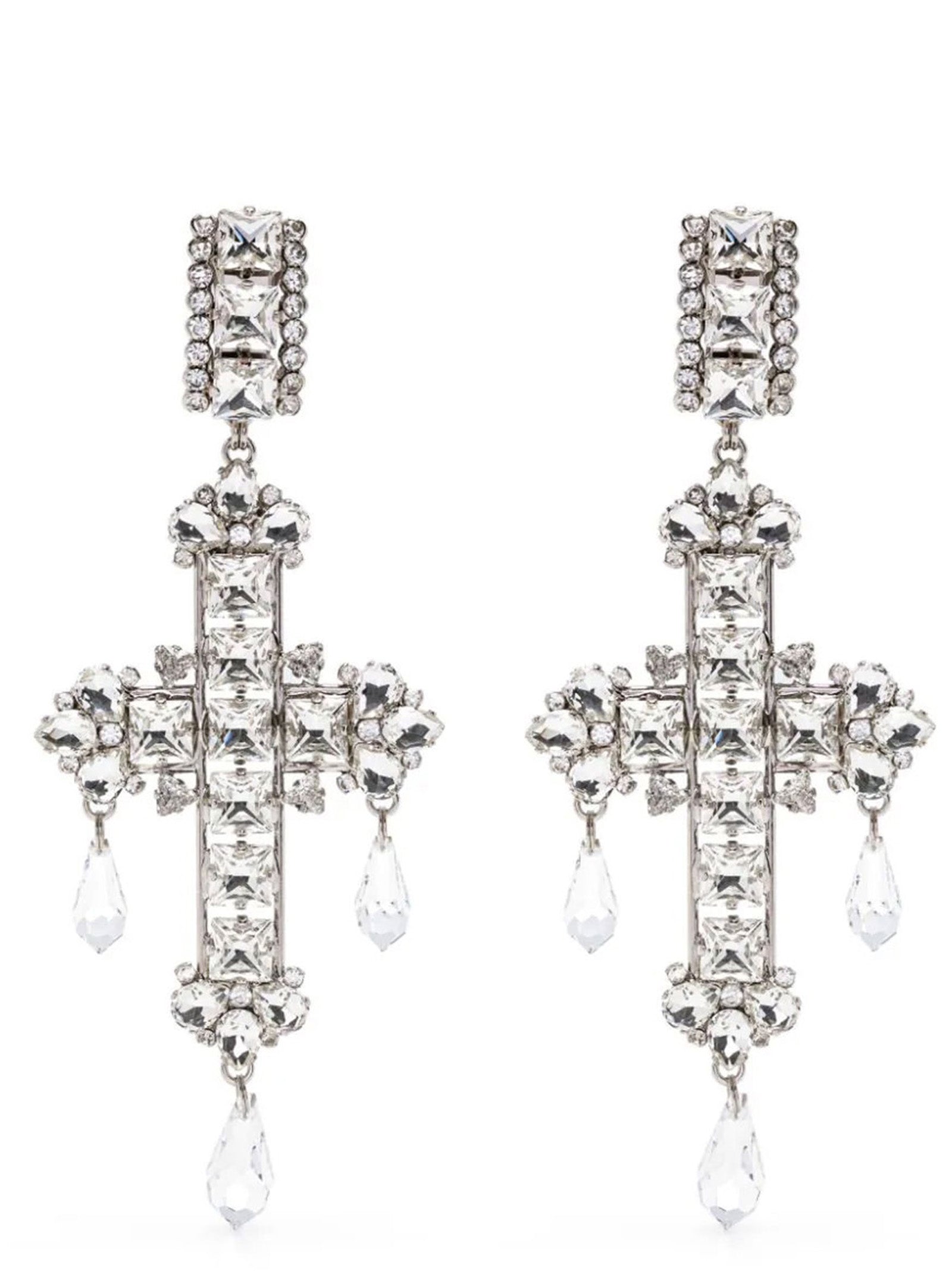 Alessandra Rich-Crystal Cross Gioielli Silver-Donna