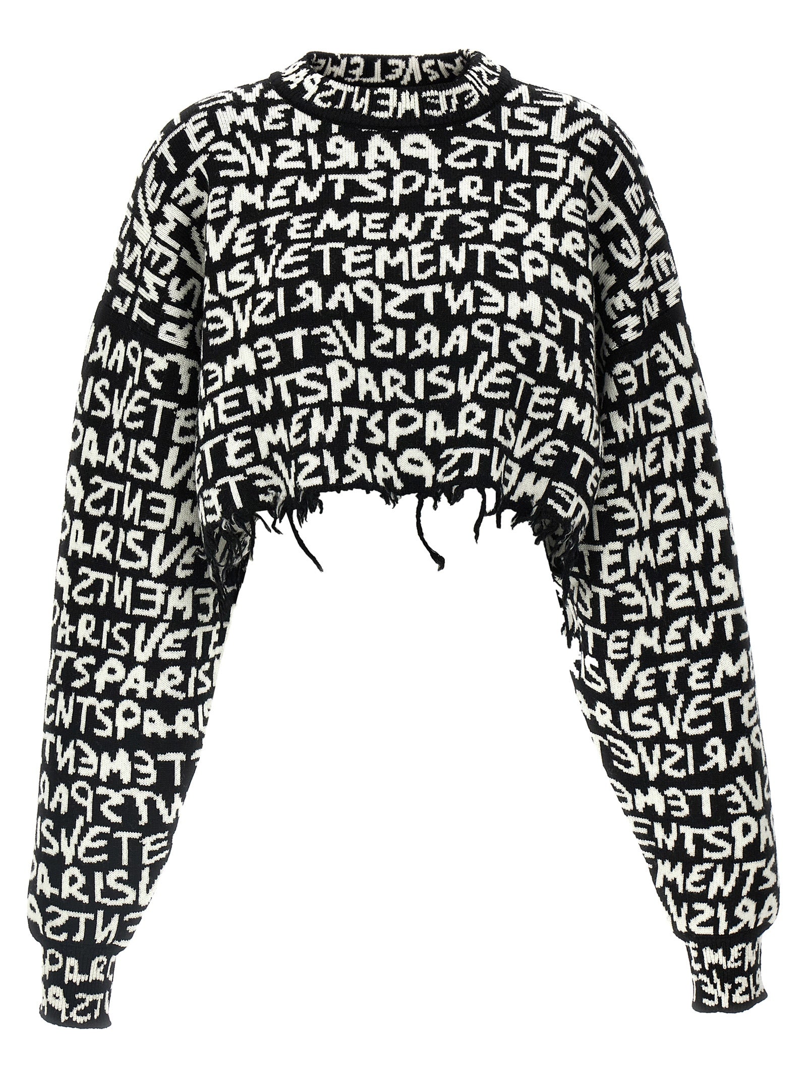 Vetements-Vetements Paris Monogram Maglioni Bianco/Nero-Donna