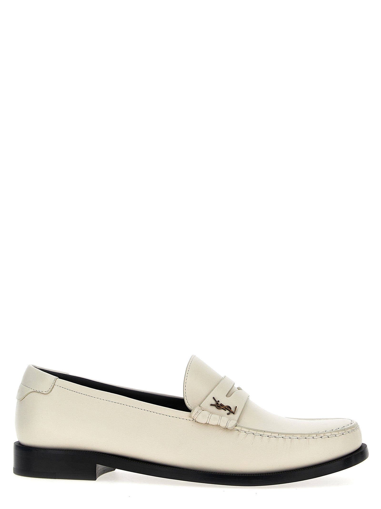 Saint Laurent-Le Loafer Mocassini Bianco-Uomo