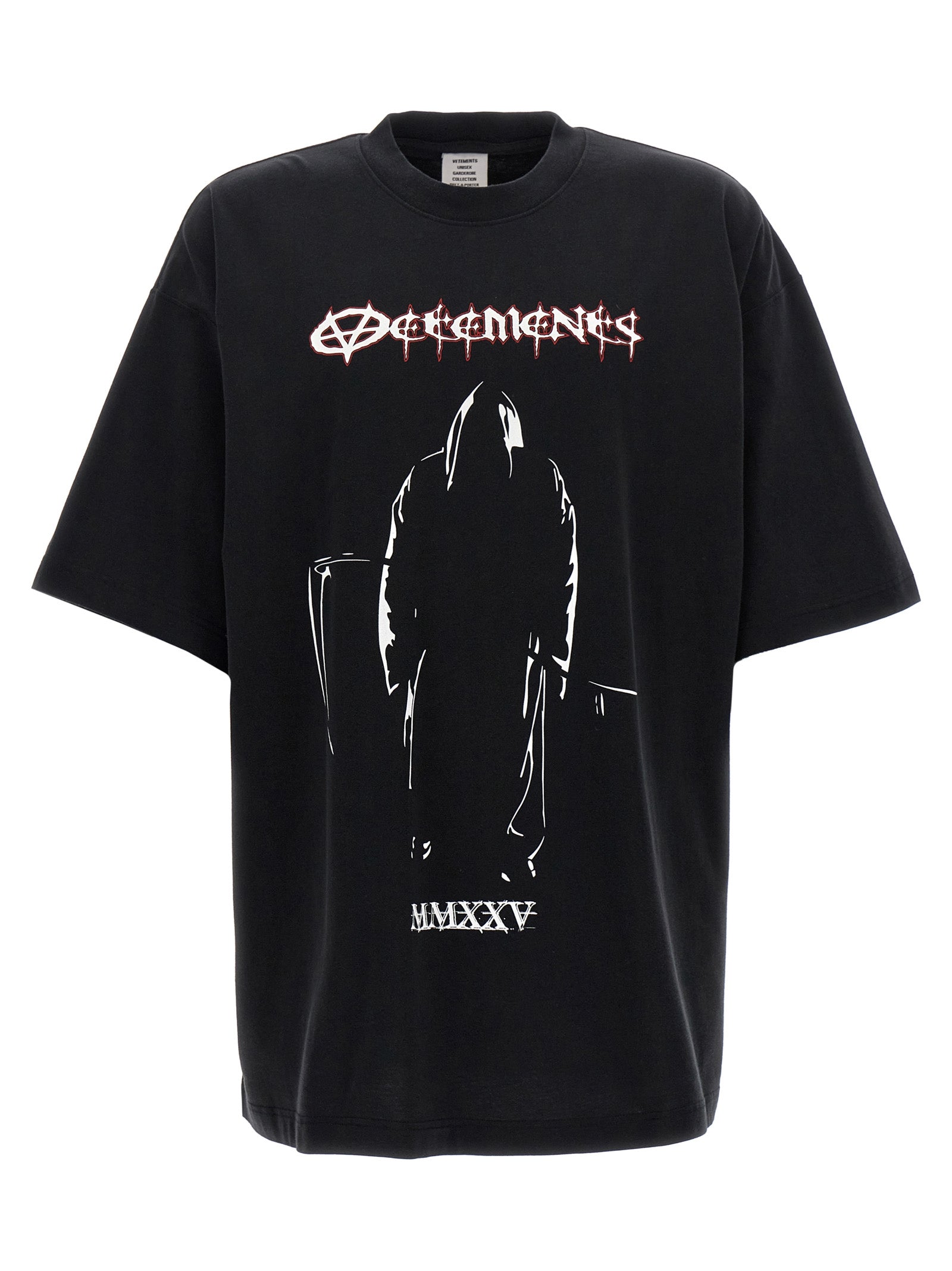 Vetements-Reaper Logo T Shirt Nero-Donna