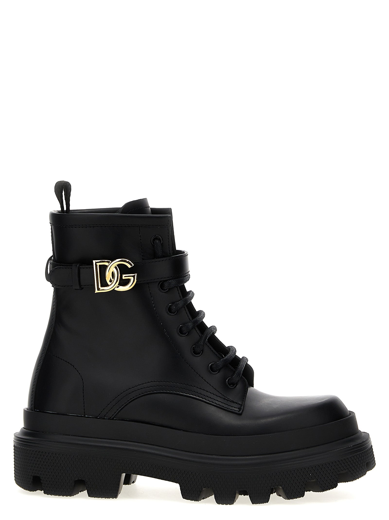 Dolce & Gabbana-Logo Ankle Boots Stivali E Stivaletti Nero-Donna