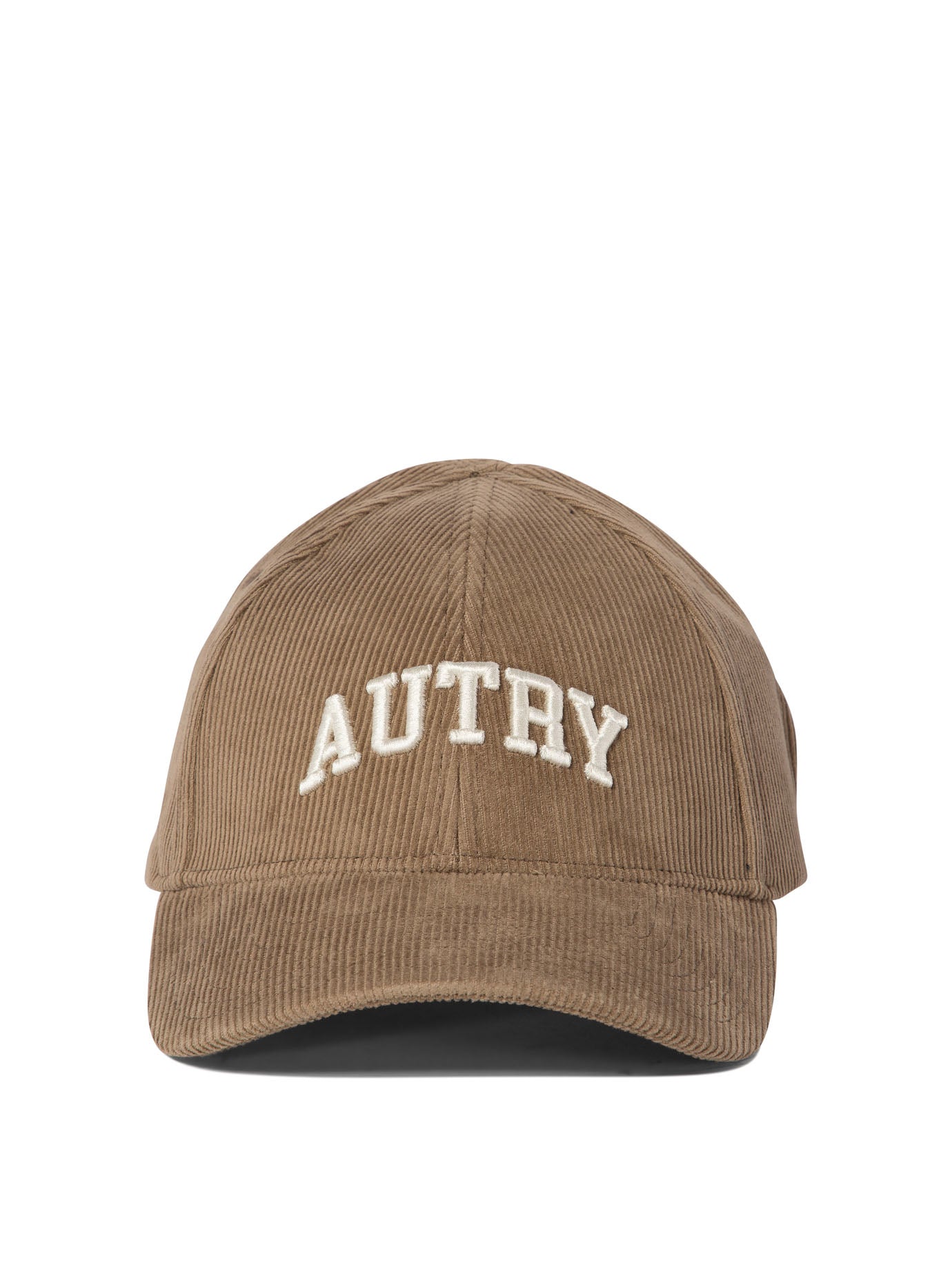 Autry-Corduroy Baseball Cap With Embroidery Cappelli Marrone-Uomo