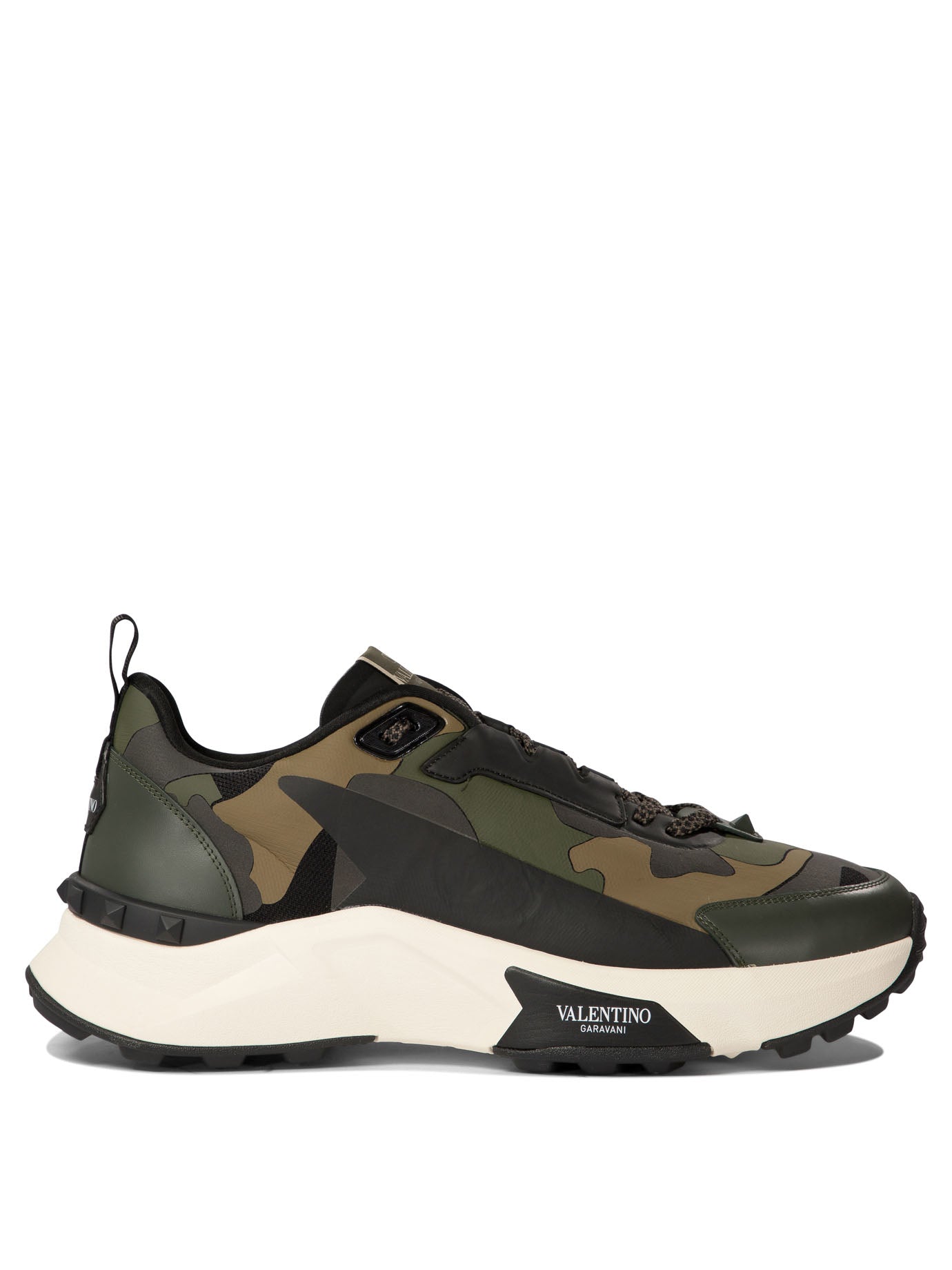 Valentino Garavani-True Act Camouflage Sneakers & Slip-On Verde-Uomo