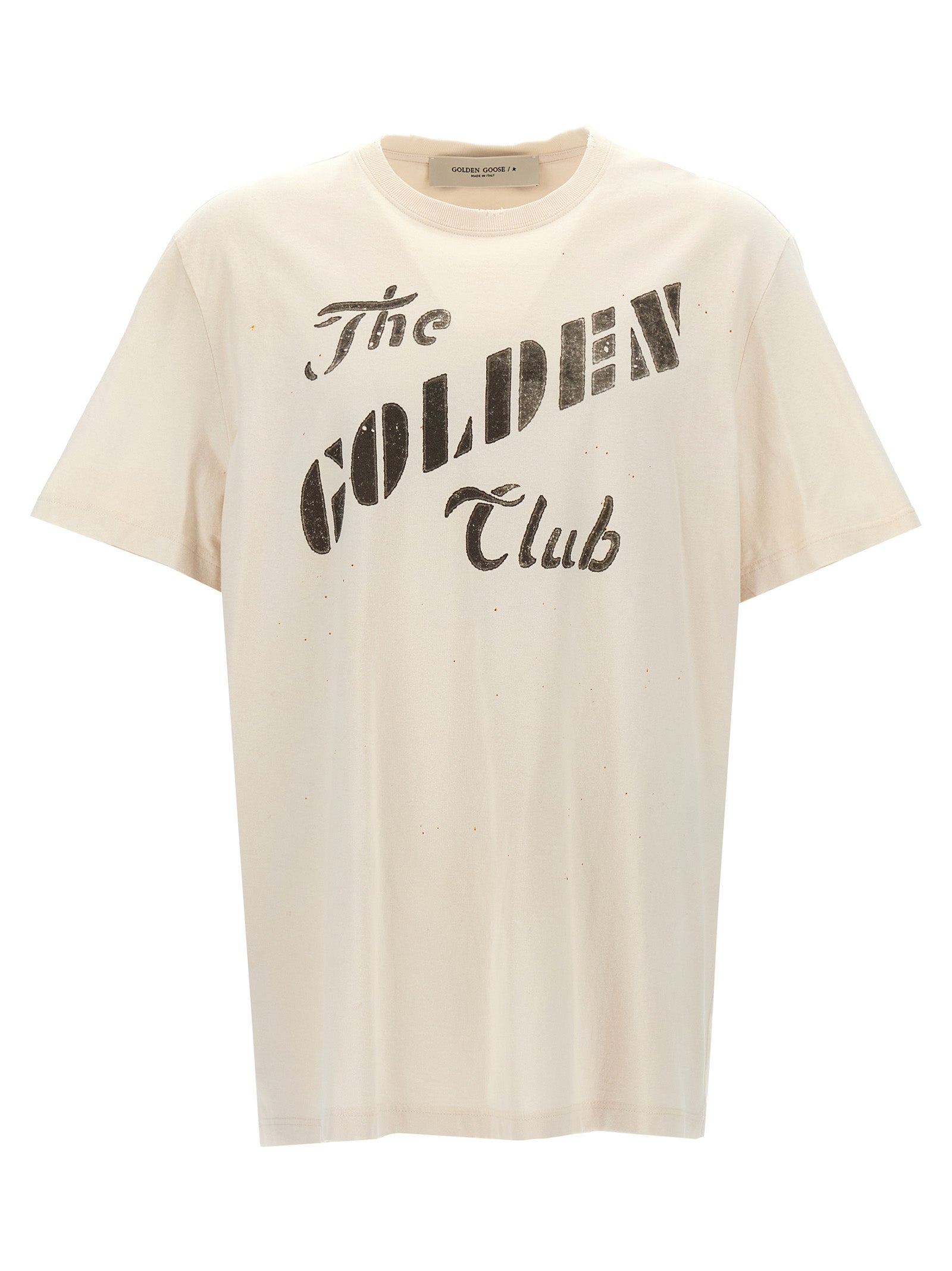 Golden Goose-Regular T Shirt Beige-Uomo