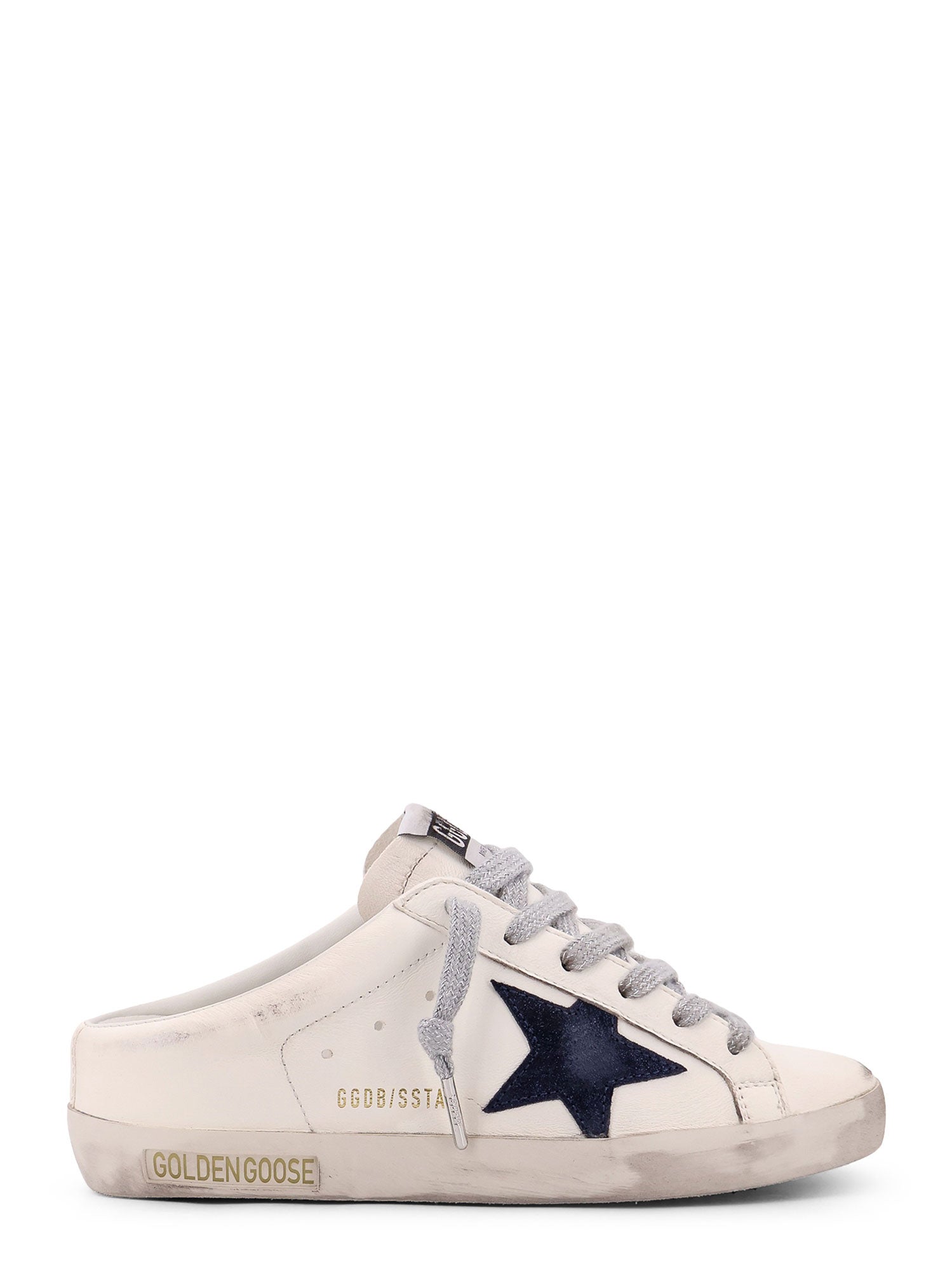 Golden Goose-Sneakers sabot in pelle con effetto used-Donna