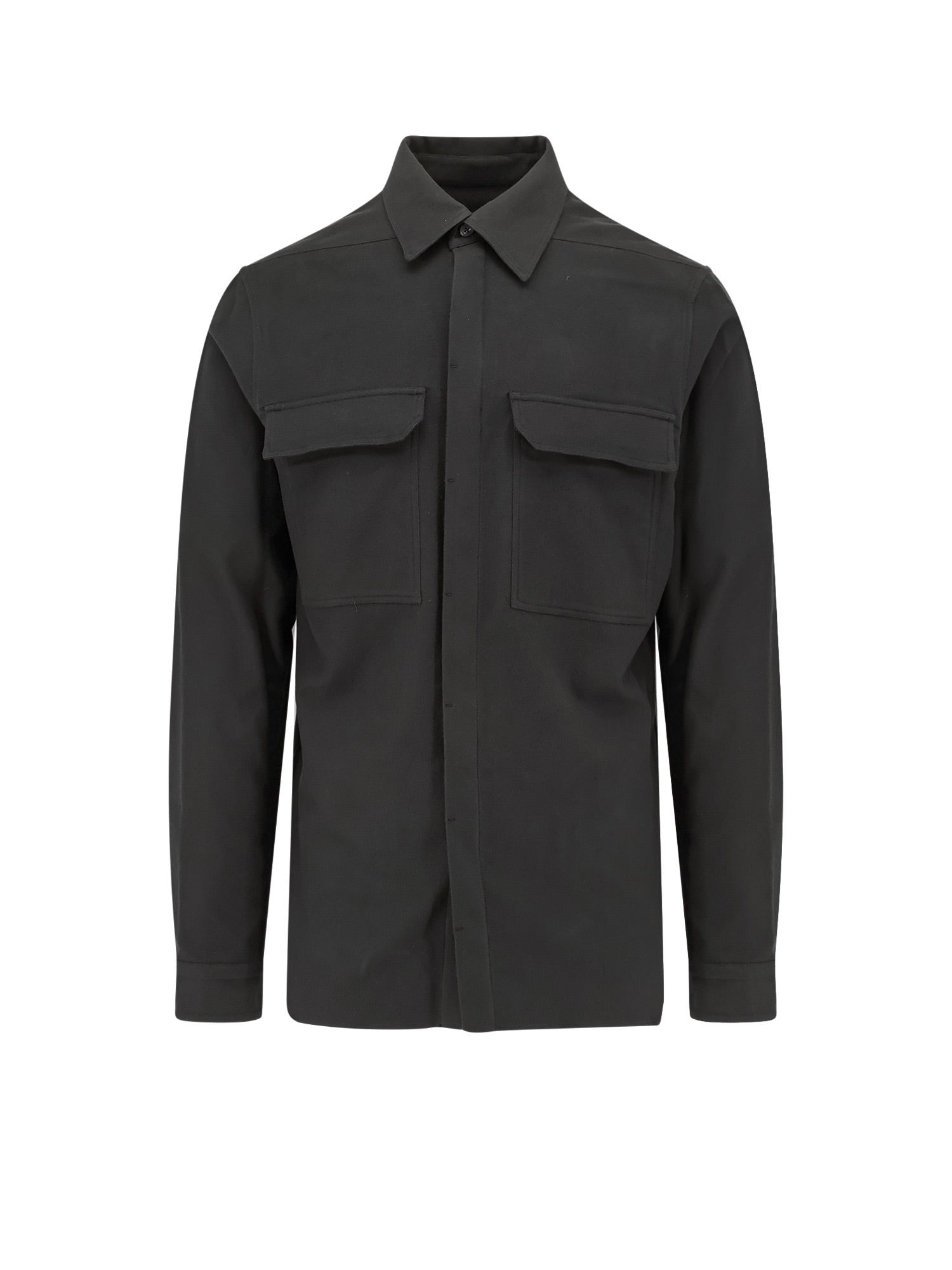 Rick Owens-Camicia in flanella di cotone-Uomo