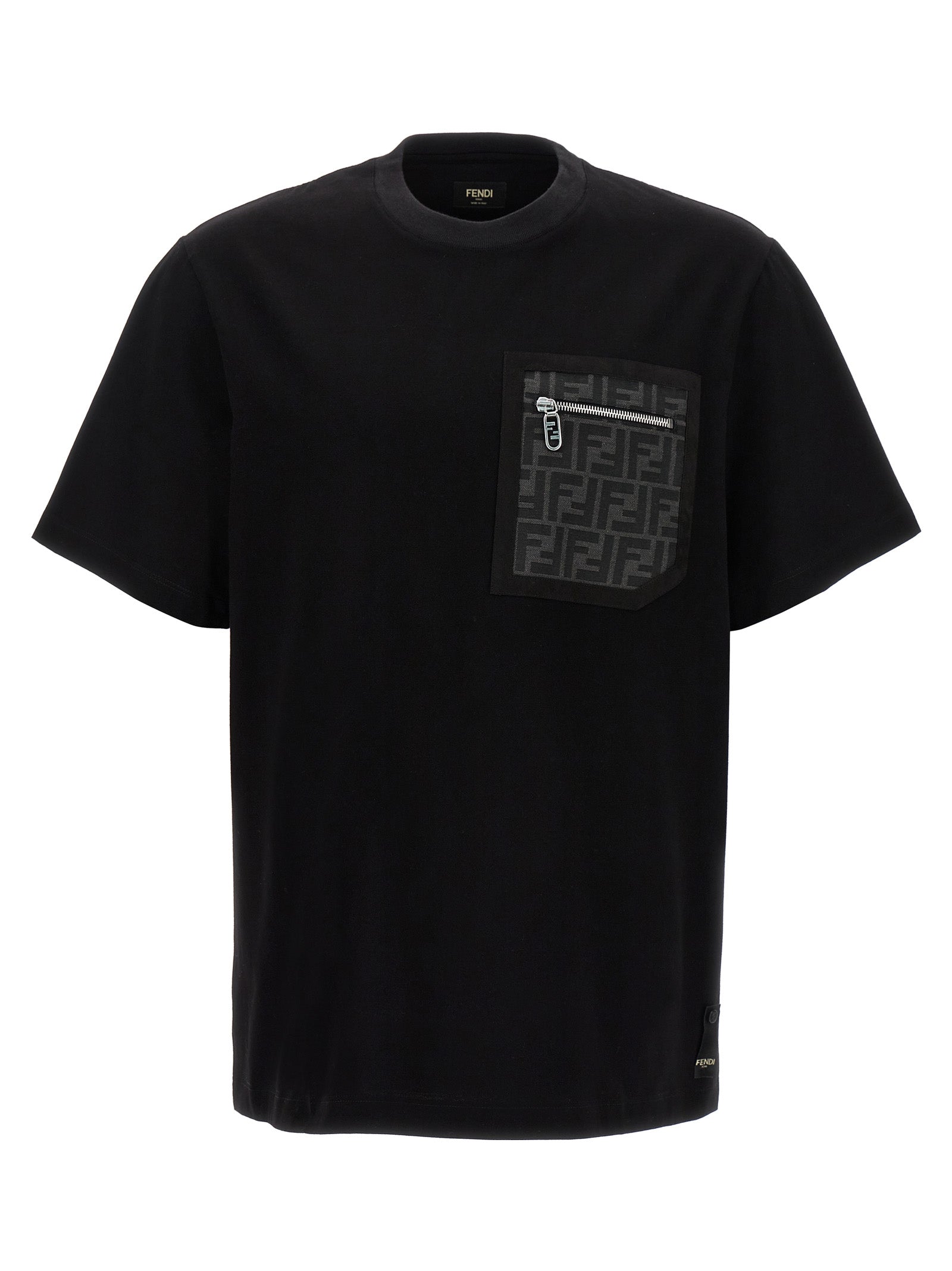 Fendi-Ff T Shirt Nero-Uomo