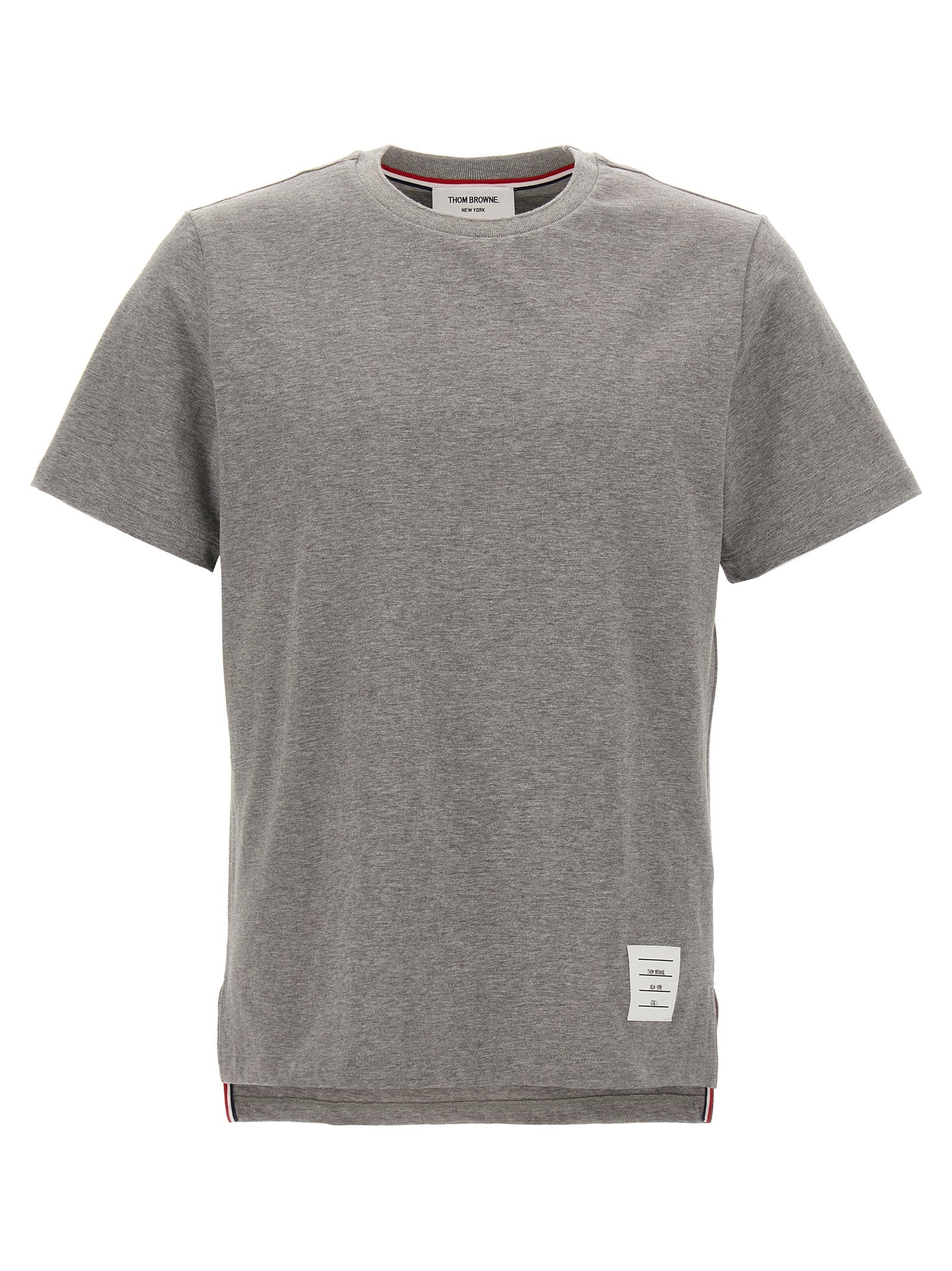 Thom Browne-Relaxed T Shirt Grigio-Uomo