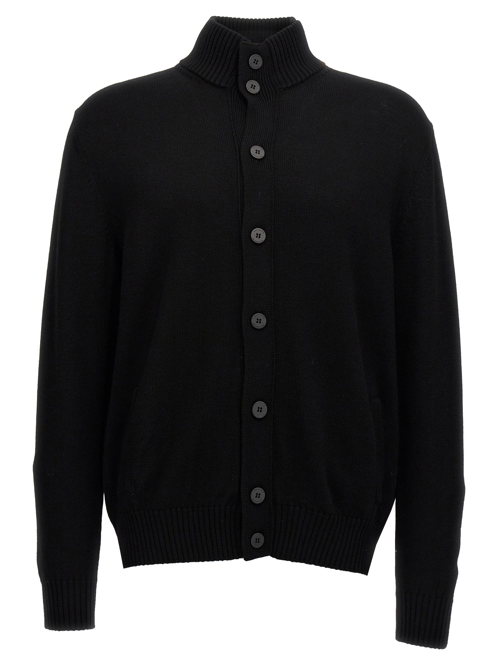 Ballantyne-Merino Cardigan Maglioni Nero-Uomo