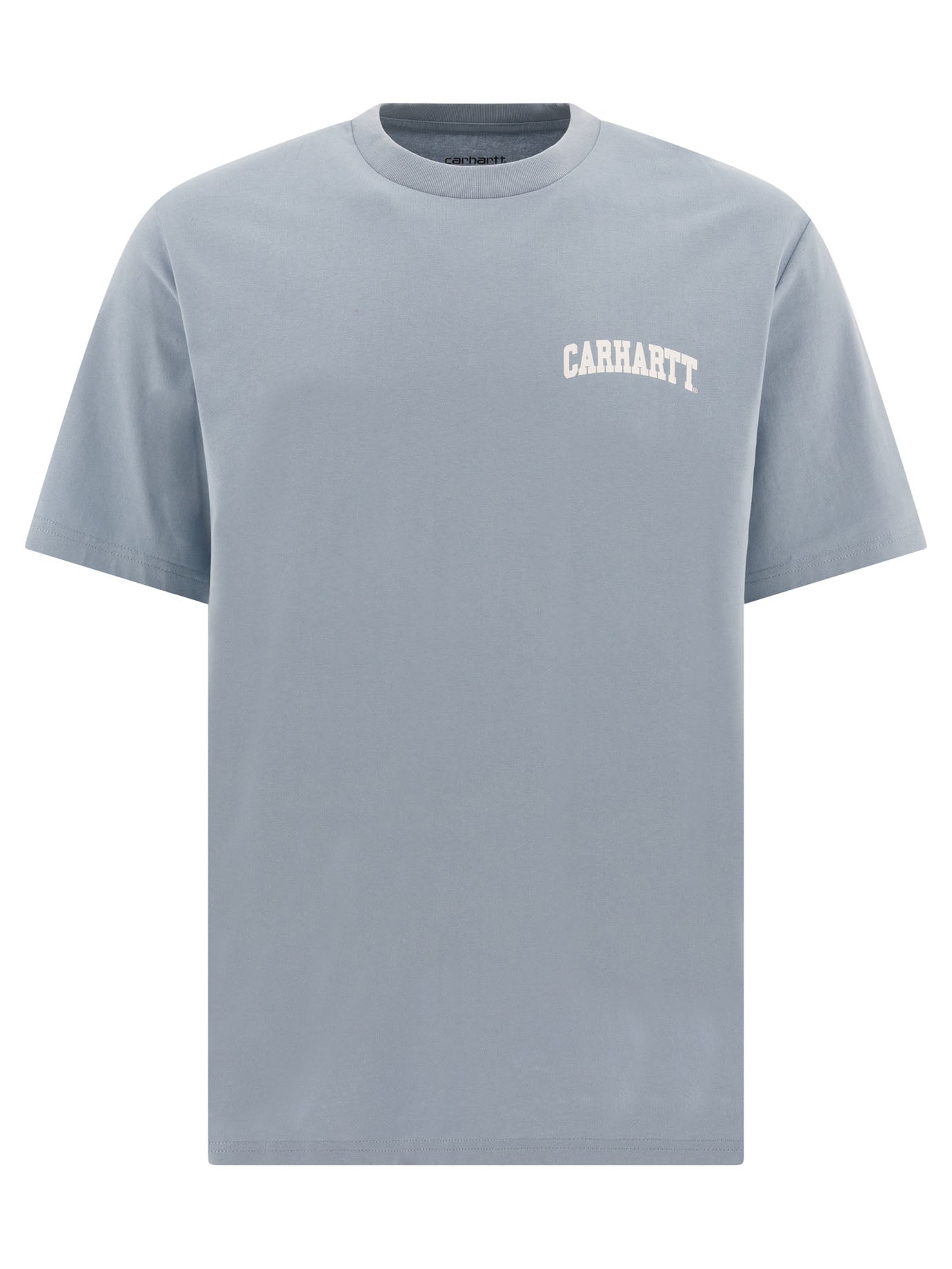 Carhartt Wip-University Script T-Shirts Celeste-Uomo