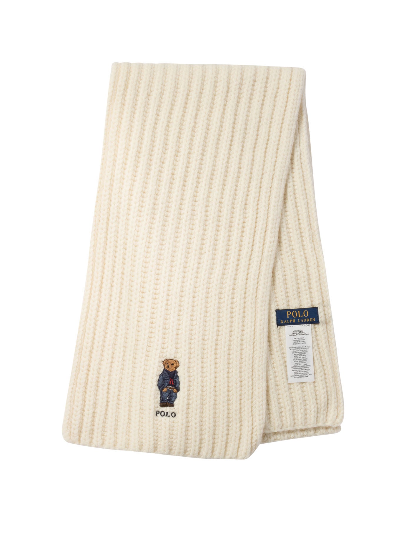 Polo Ralph Lauren-Polo Bear Scarves Beige-Donna