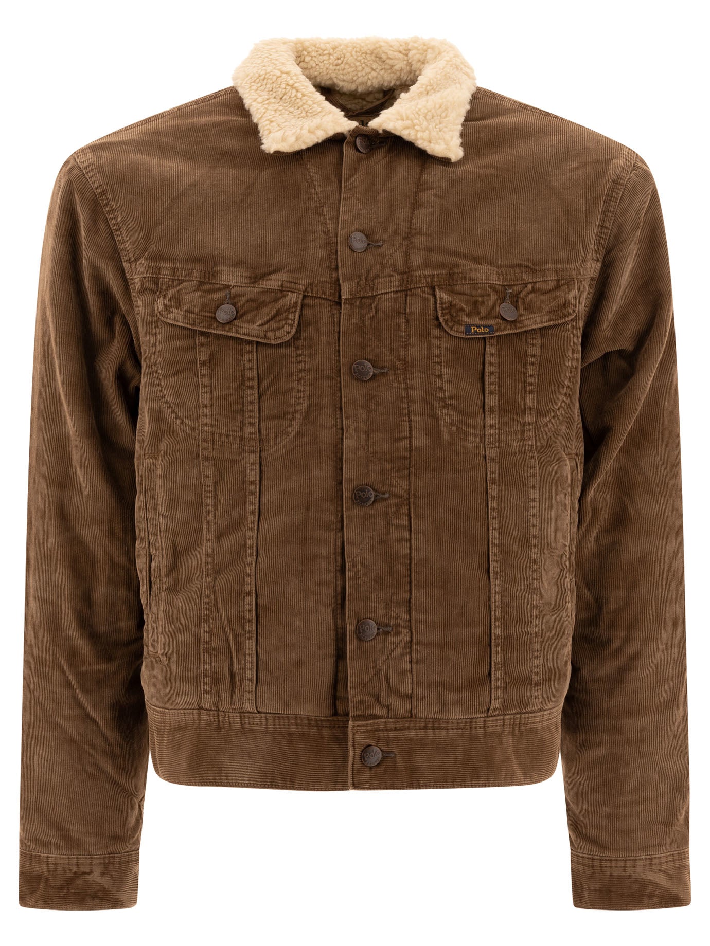 Polo Ralph Lauren-Corduroy Trucker Jacket Giacche Marrone-Uomo