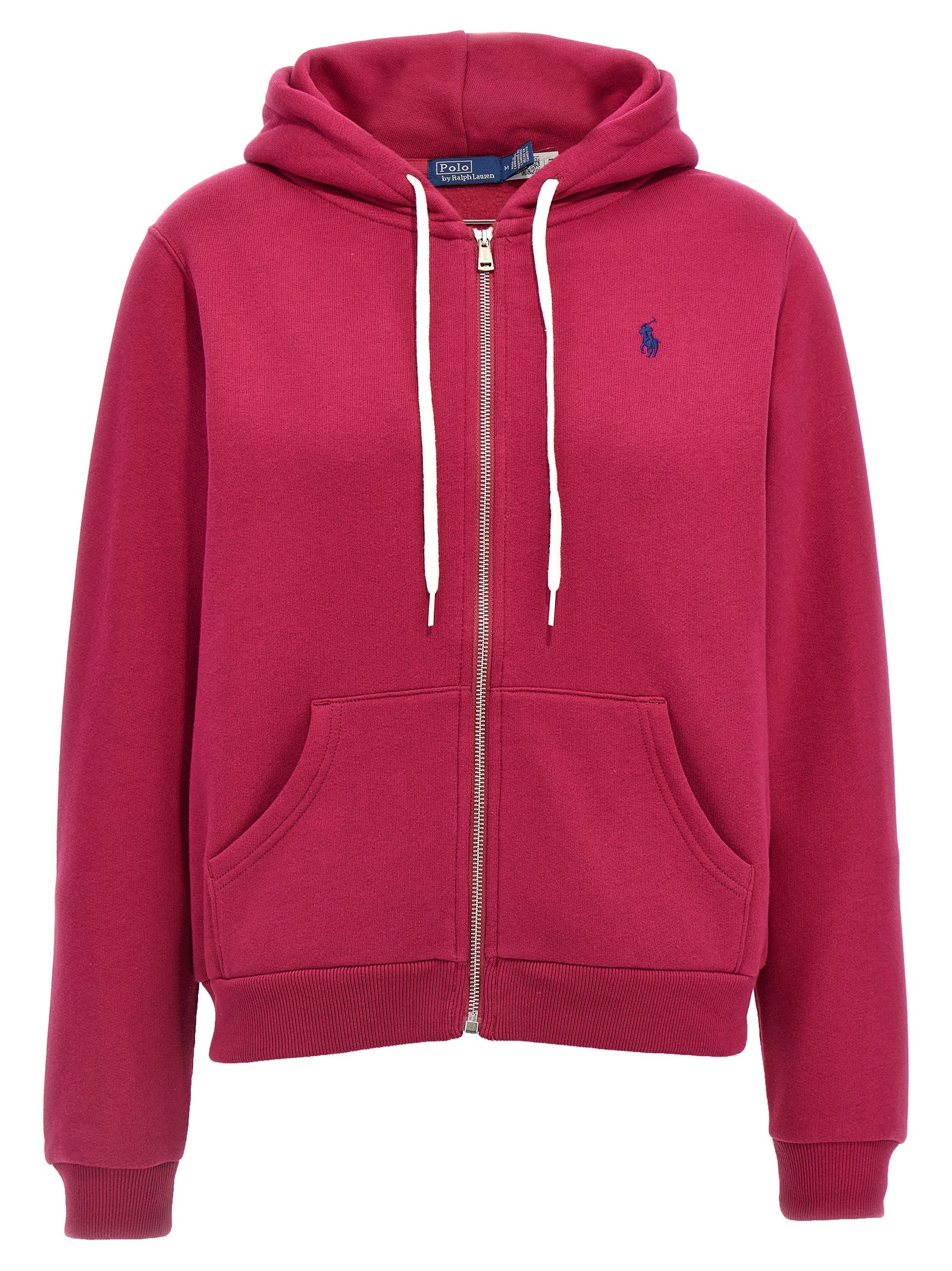 Polo Ralph Lauren-Logo Embroidery Hoodie Felpe Fucsia-Donna