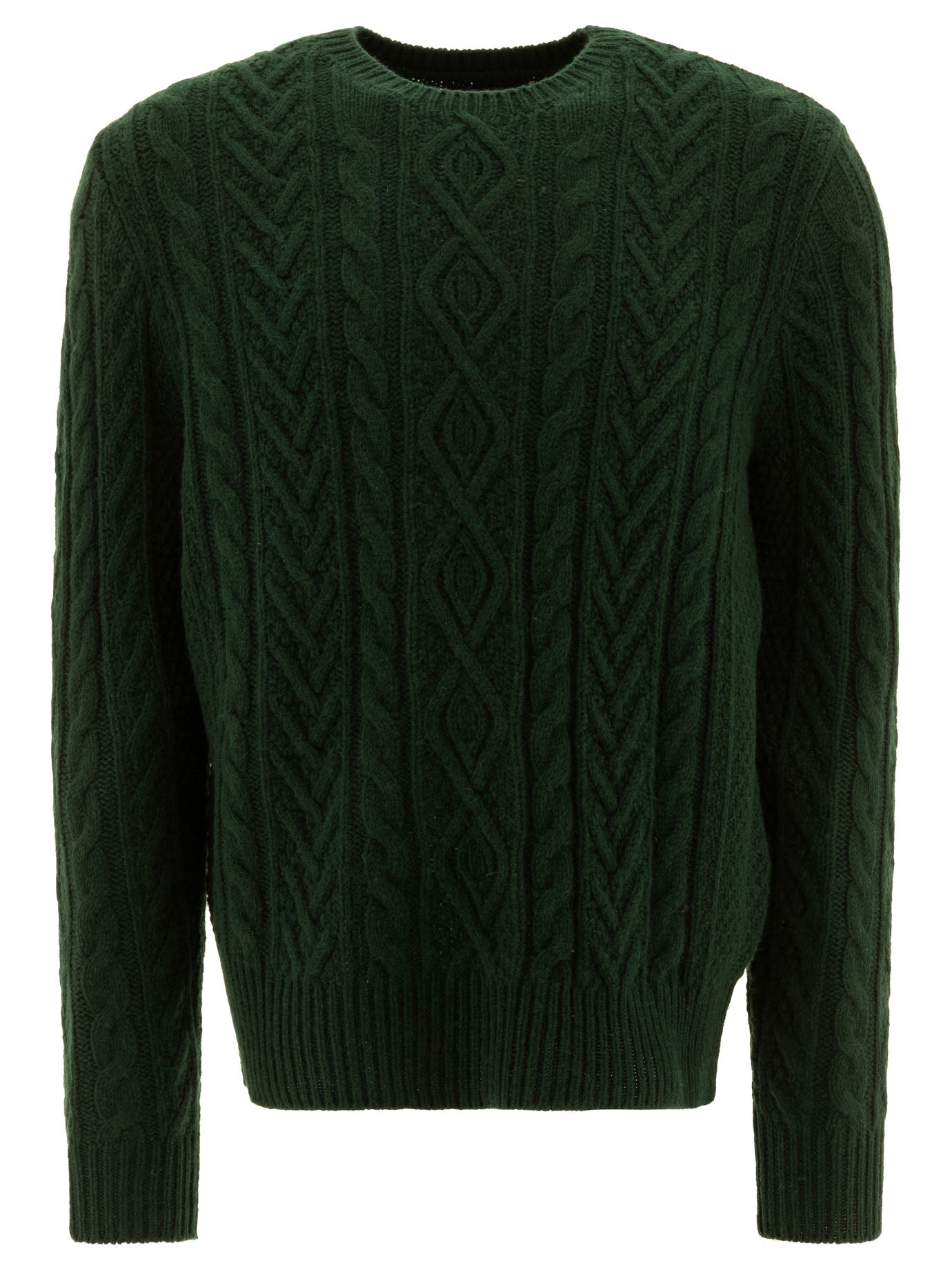 Polo Ralph Lauren-Cable-Knit Sweater Knitwear Verde-Uomo