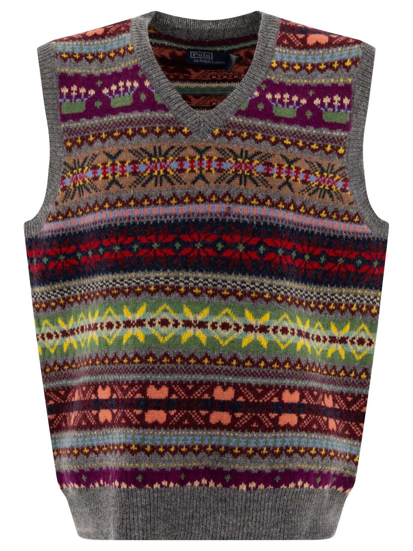 Polo Ralph Lauren-Fair Isle Knitwear Grey-Uomo