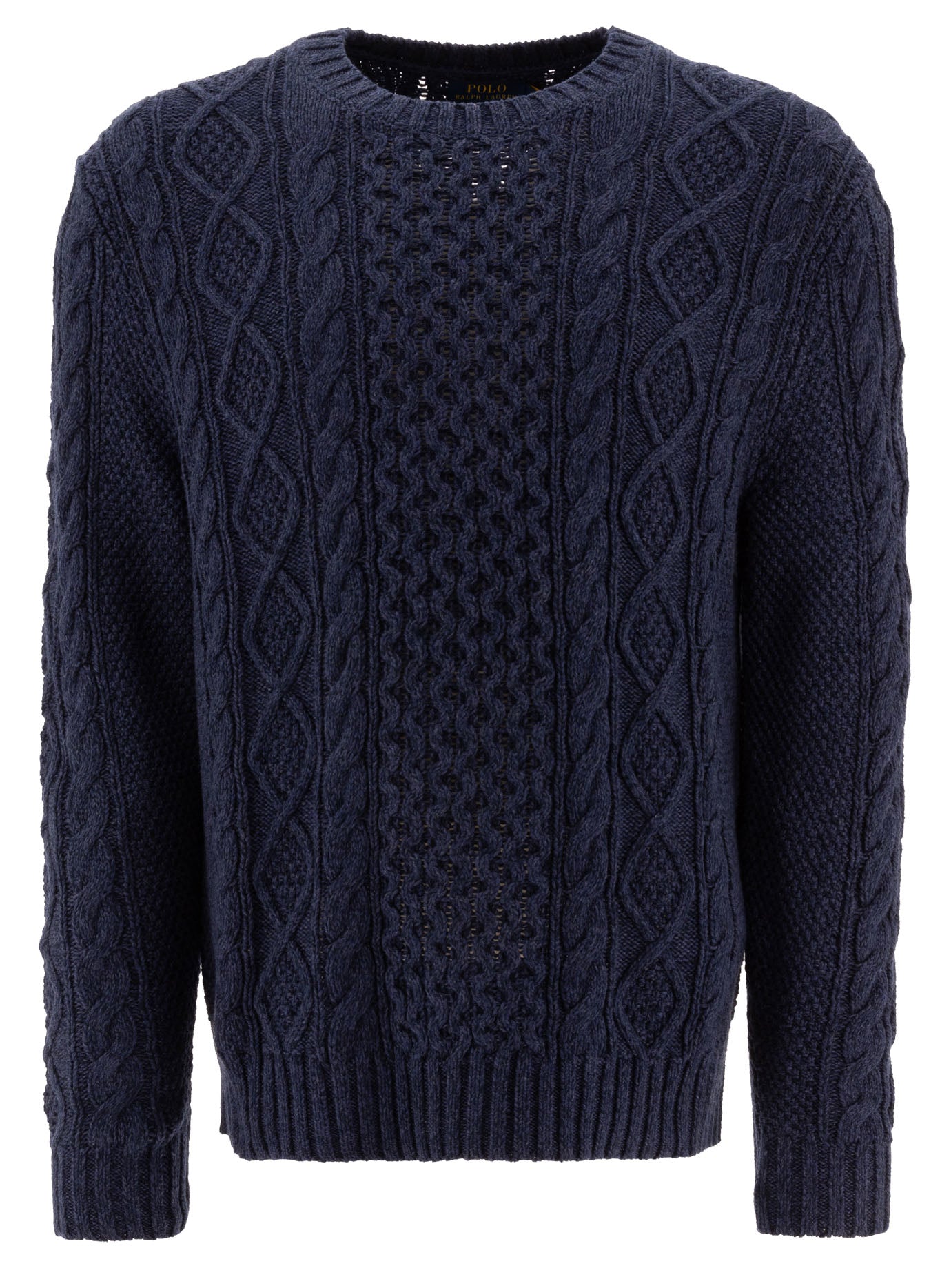 Polo Ralph Lauren-Cable-Knit Sweater Knitwear Blu-Uomo