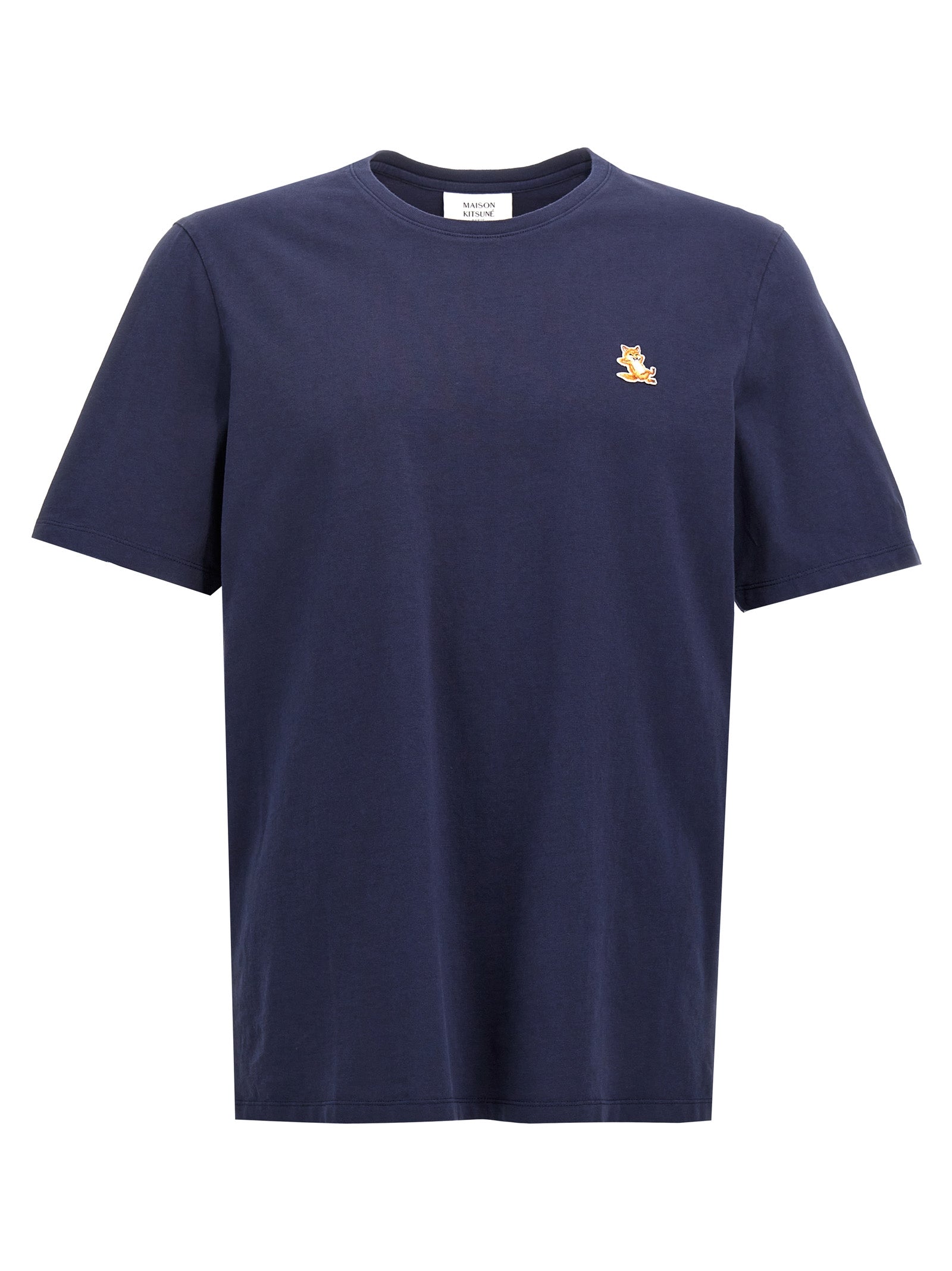 Maison Kitsune-Chillax Fox T Shirt Blu-Uomo