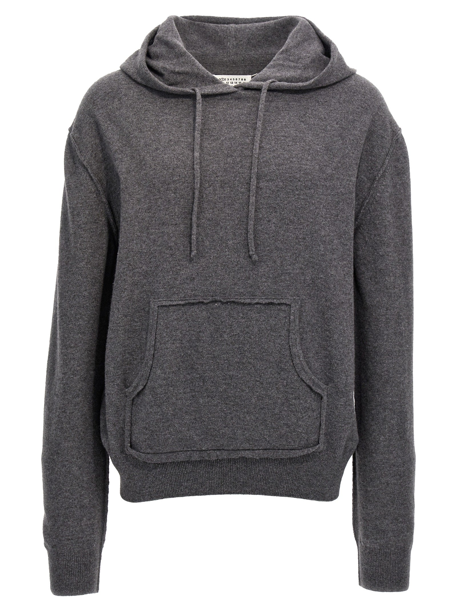 Maison Margiela-Hooded Sweater Maglioni Grigio-Uomo