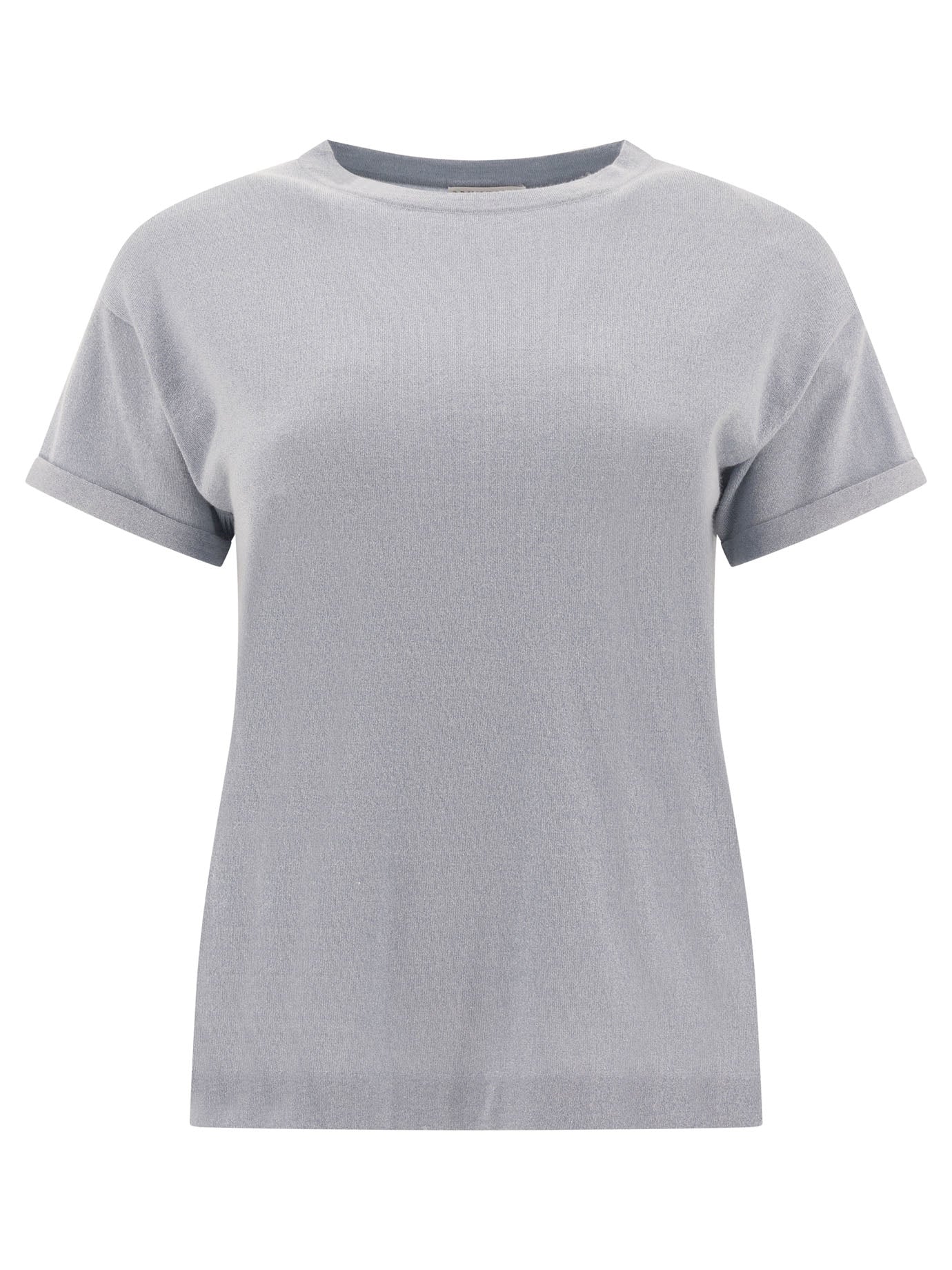 Brunello Cucinelli-Sparkling T-Shirts Celeste-Donna