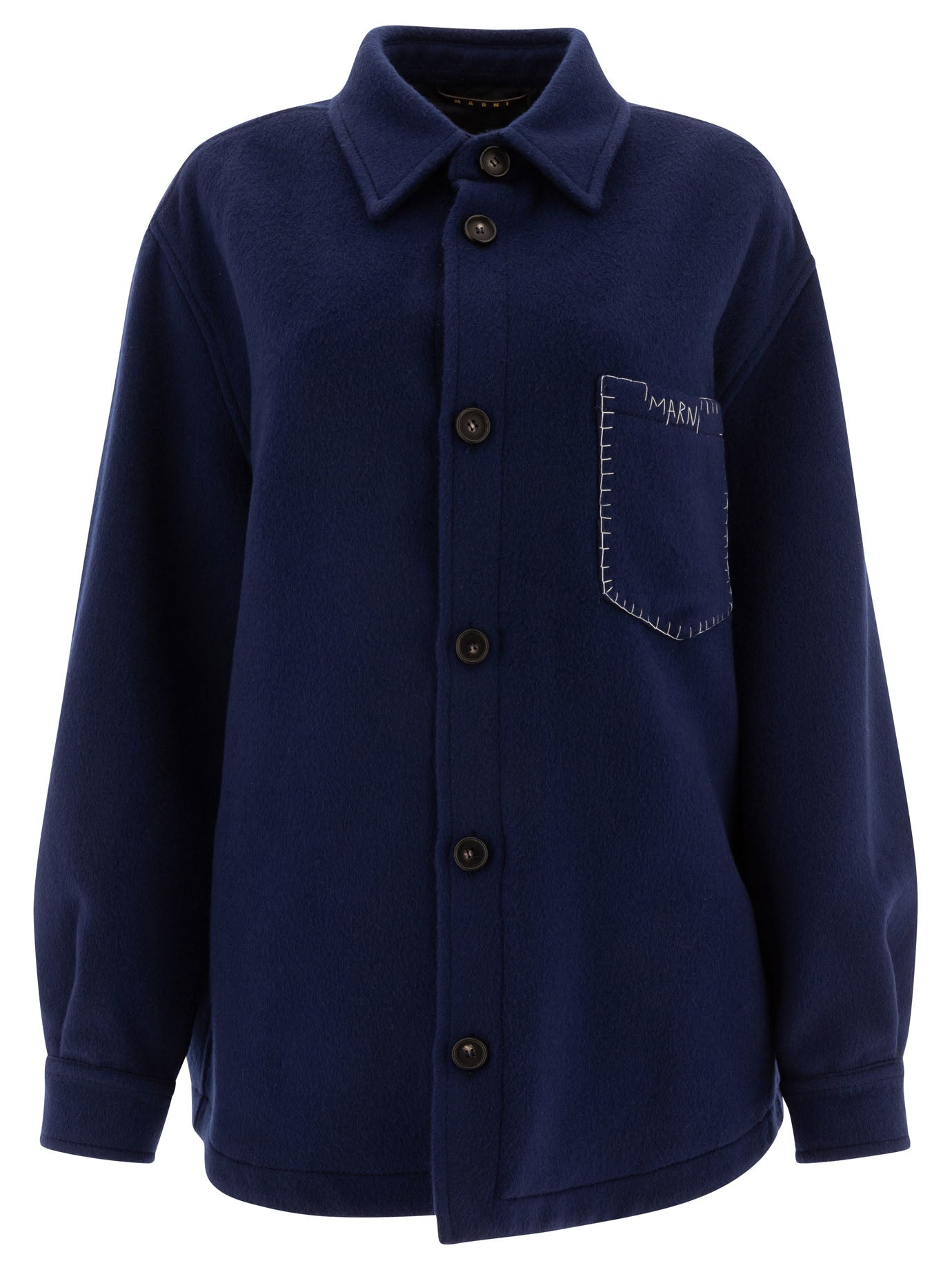 Marni-Overshirt-Style Coat Giacche Blu-Donna