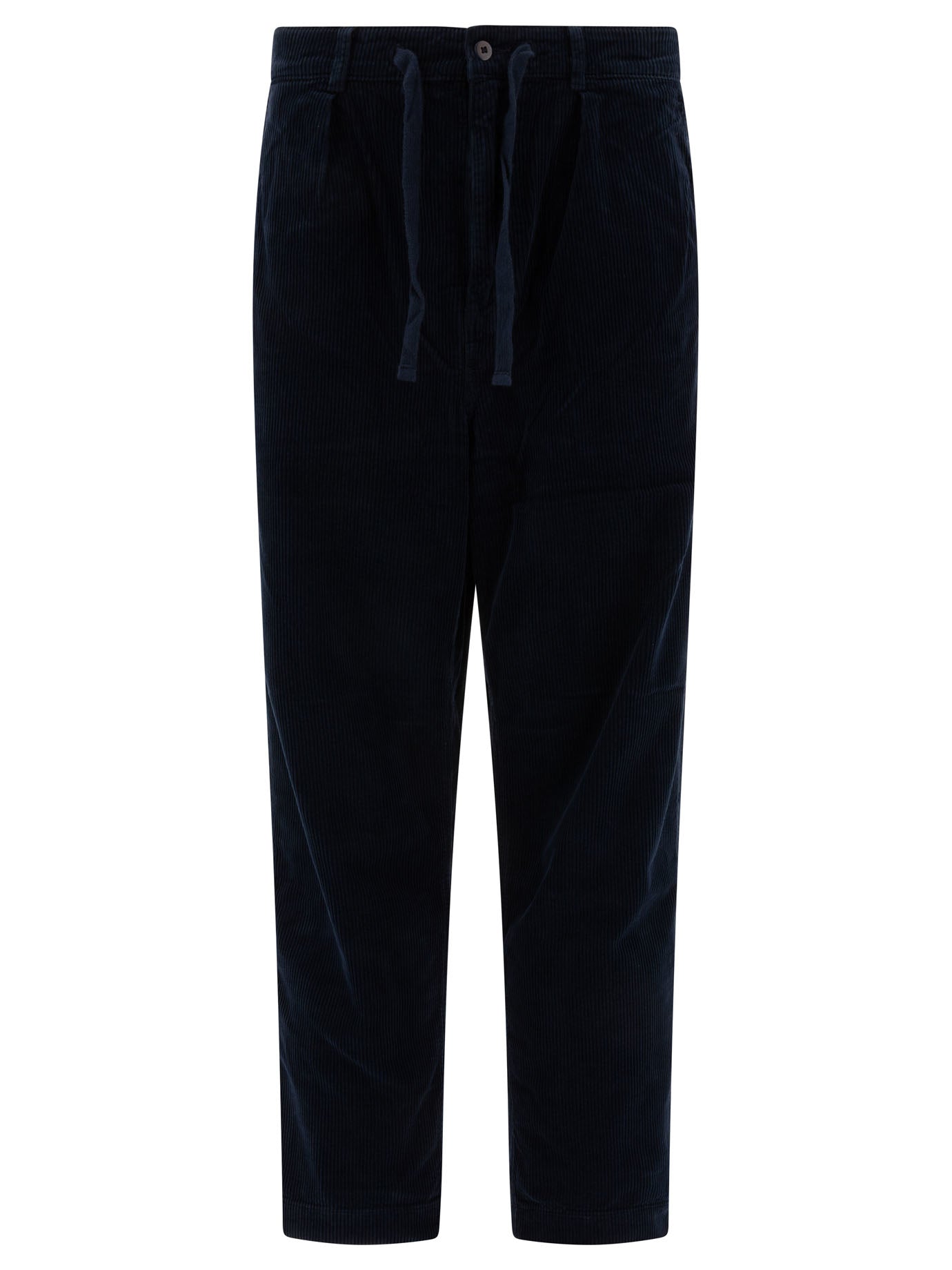 Polo Ralph Lauren-Pleated Corduroy Trousers Blu-Uomo