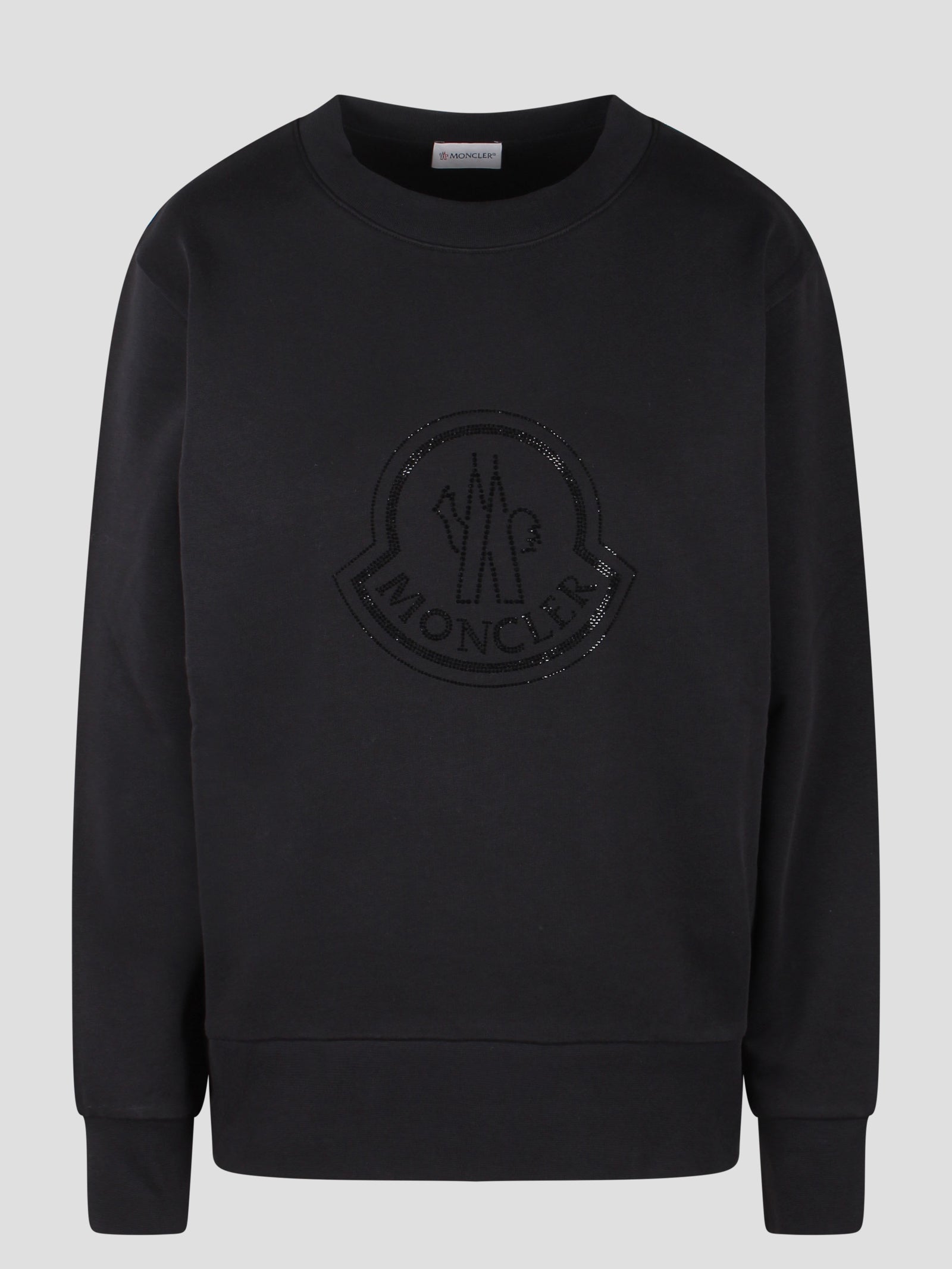 Moncler-Strass logo sweatshirt-Donna