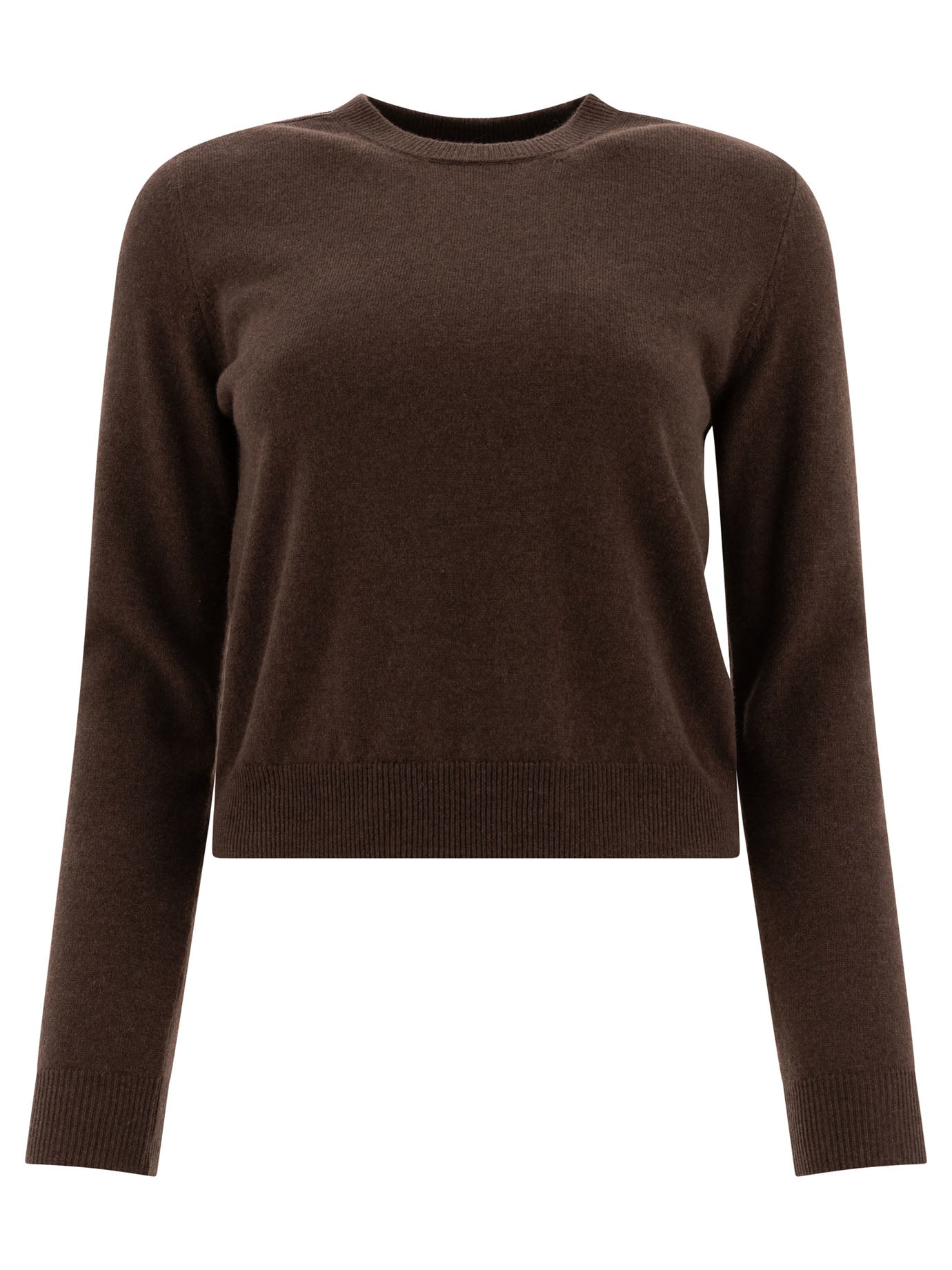 Peserico-Sweater With Punto Luce Knitwear Marrone-Donna