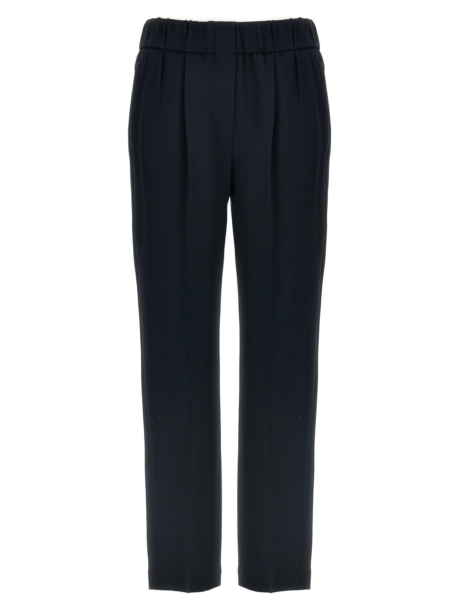 Brunello Cucinelli-Acetate Pantaloni Blu-Donna