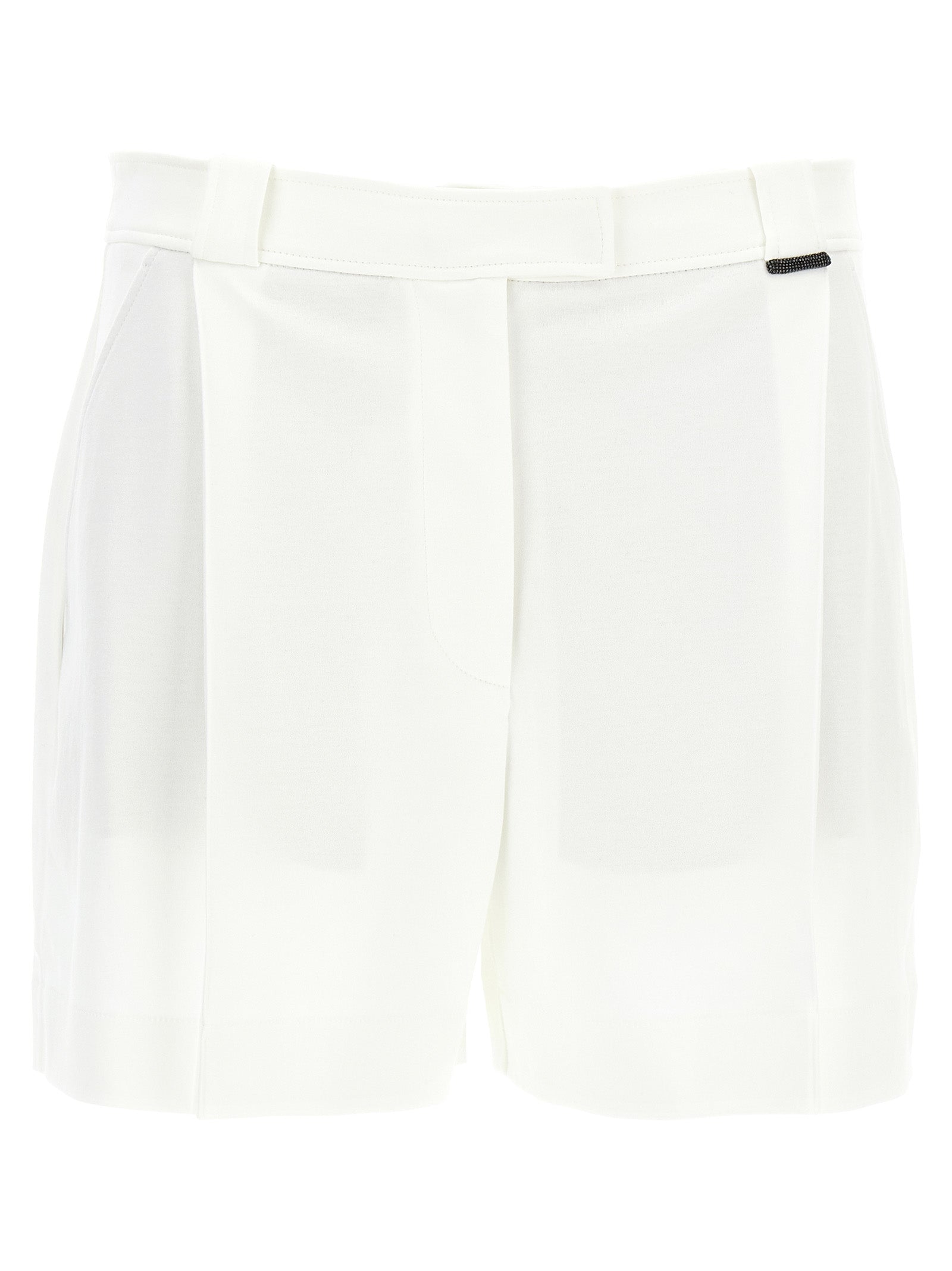 Brunello Cucinelli-Monile Bermuda, Short Bianco-Donna