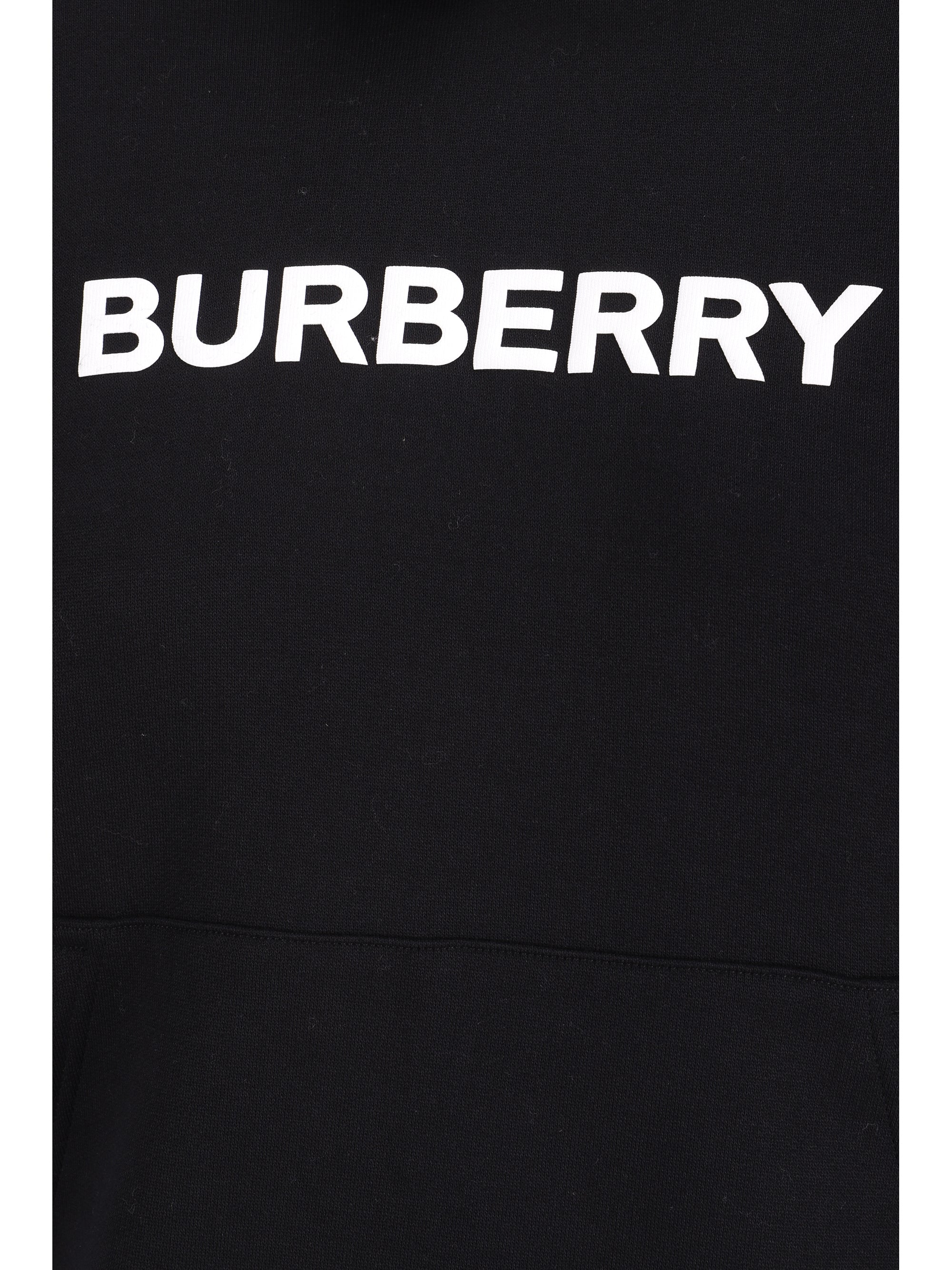 Burberry-Felpa con Cappuccio-Donna