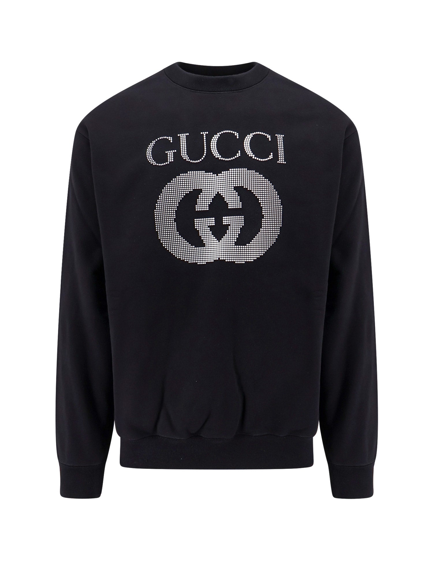 Gucci-Felpa in cotone con logo Gucci GG in rilievo-Uomo