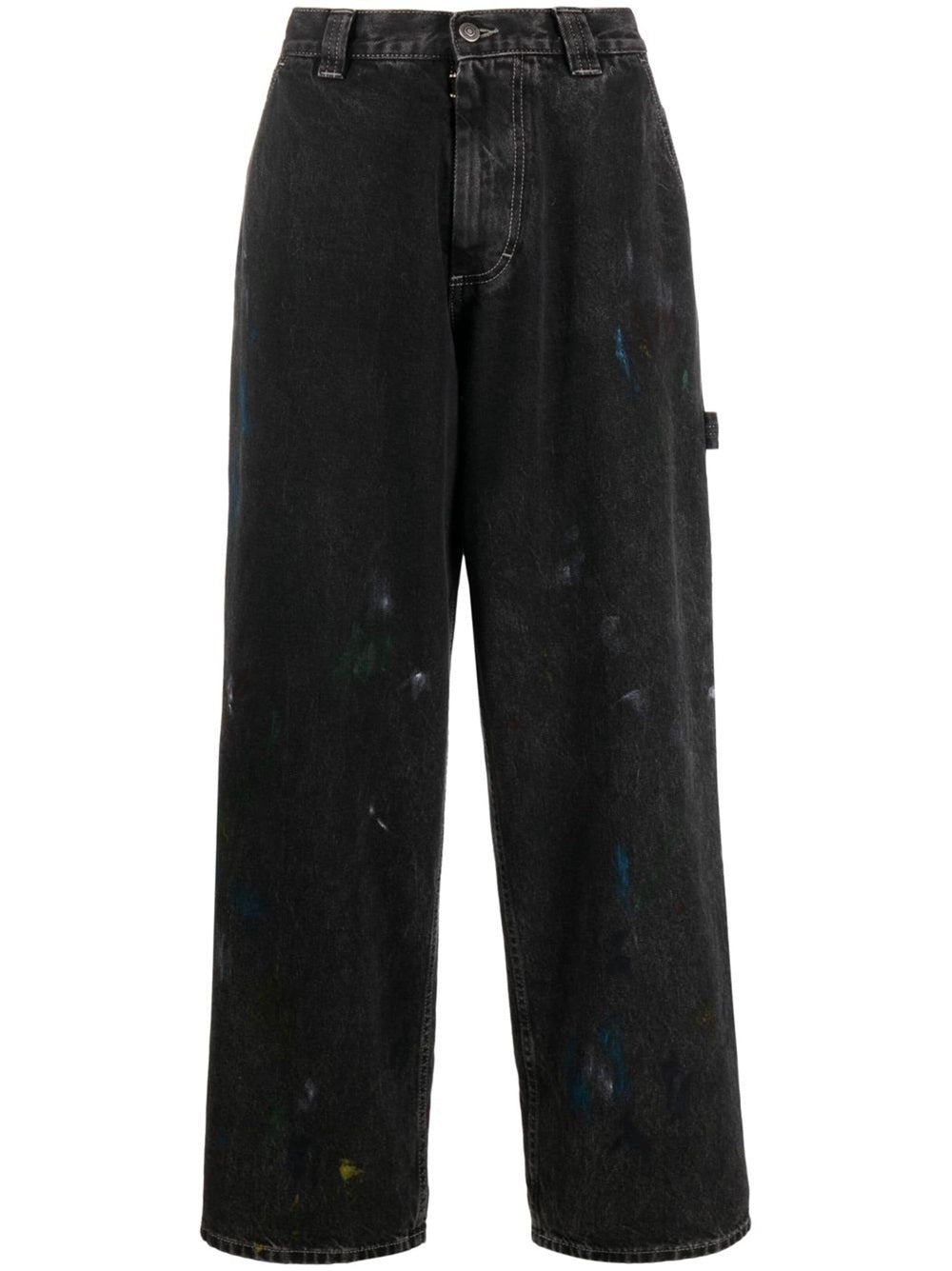 Maison Margiela-Jeans Paint a gamba ampia-Donna