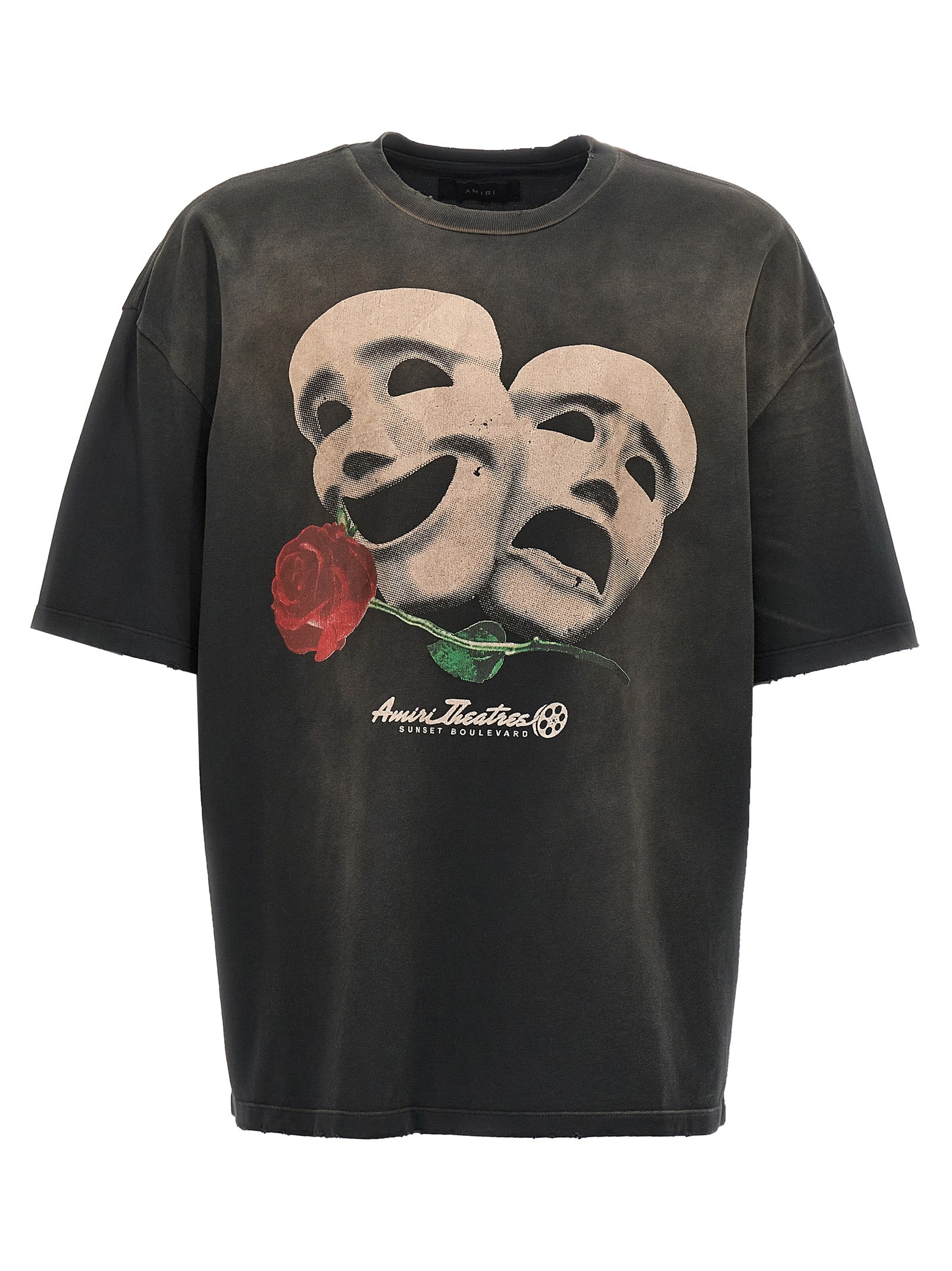 Amiri-Theater Masks T Shirt Nero-Uomo