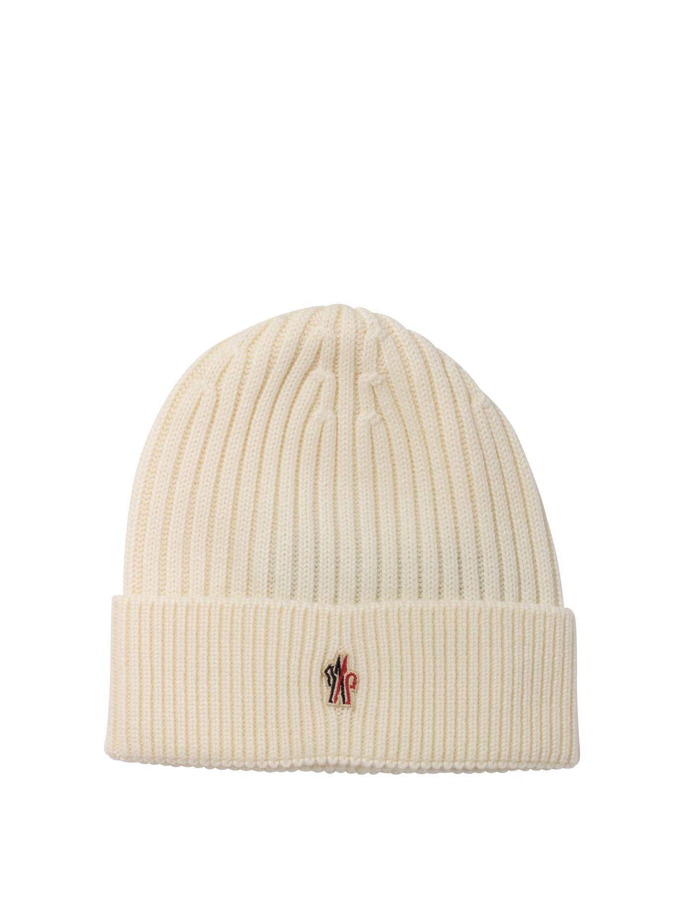 Moncler Grenoble-Ribbed Wool Beanie Cappelli Bianco-Uomo