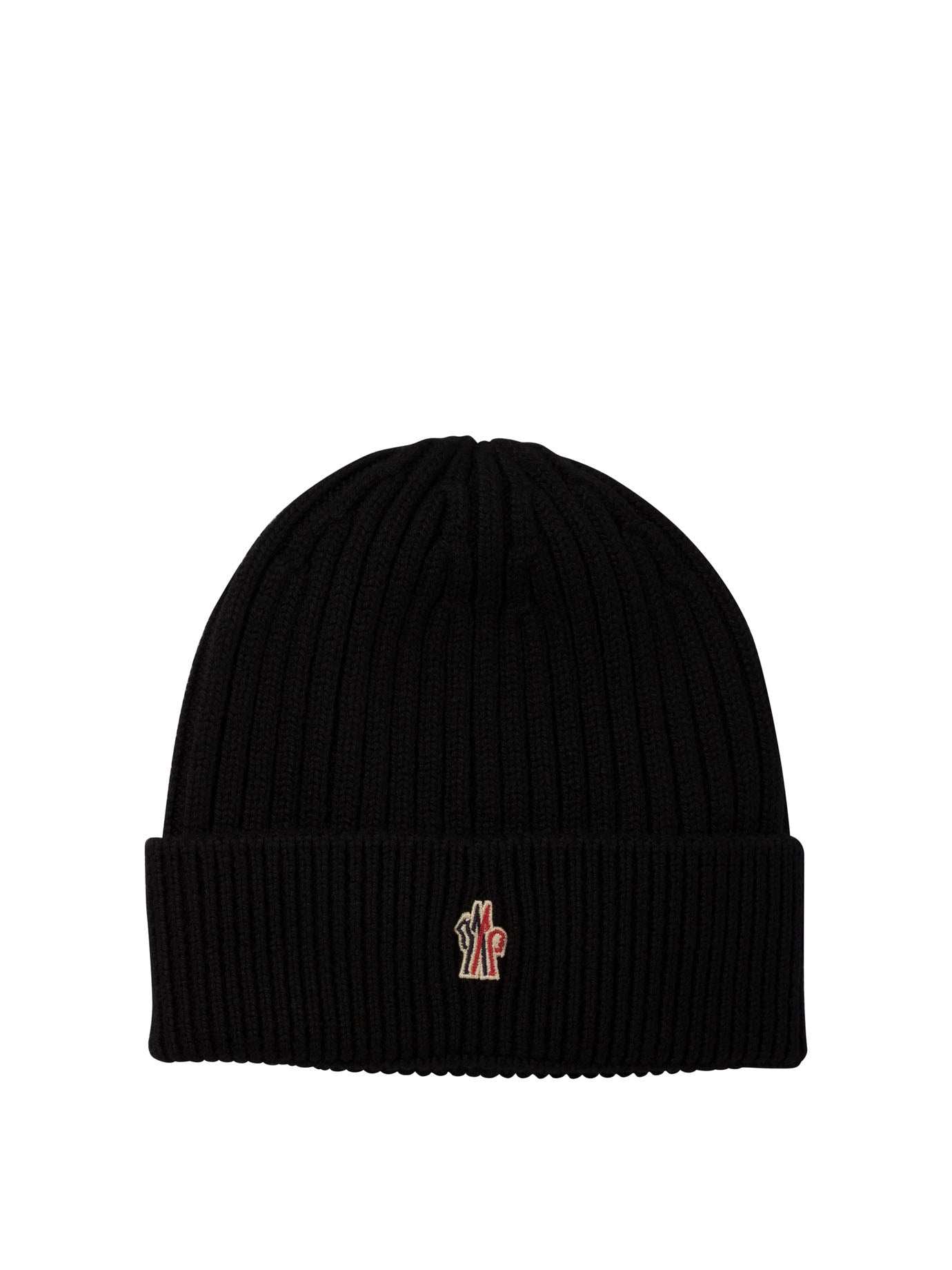 Moncler Grenoble-Ribbed Wool Beanie Cappelli Nero-Uomo