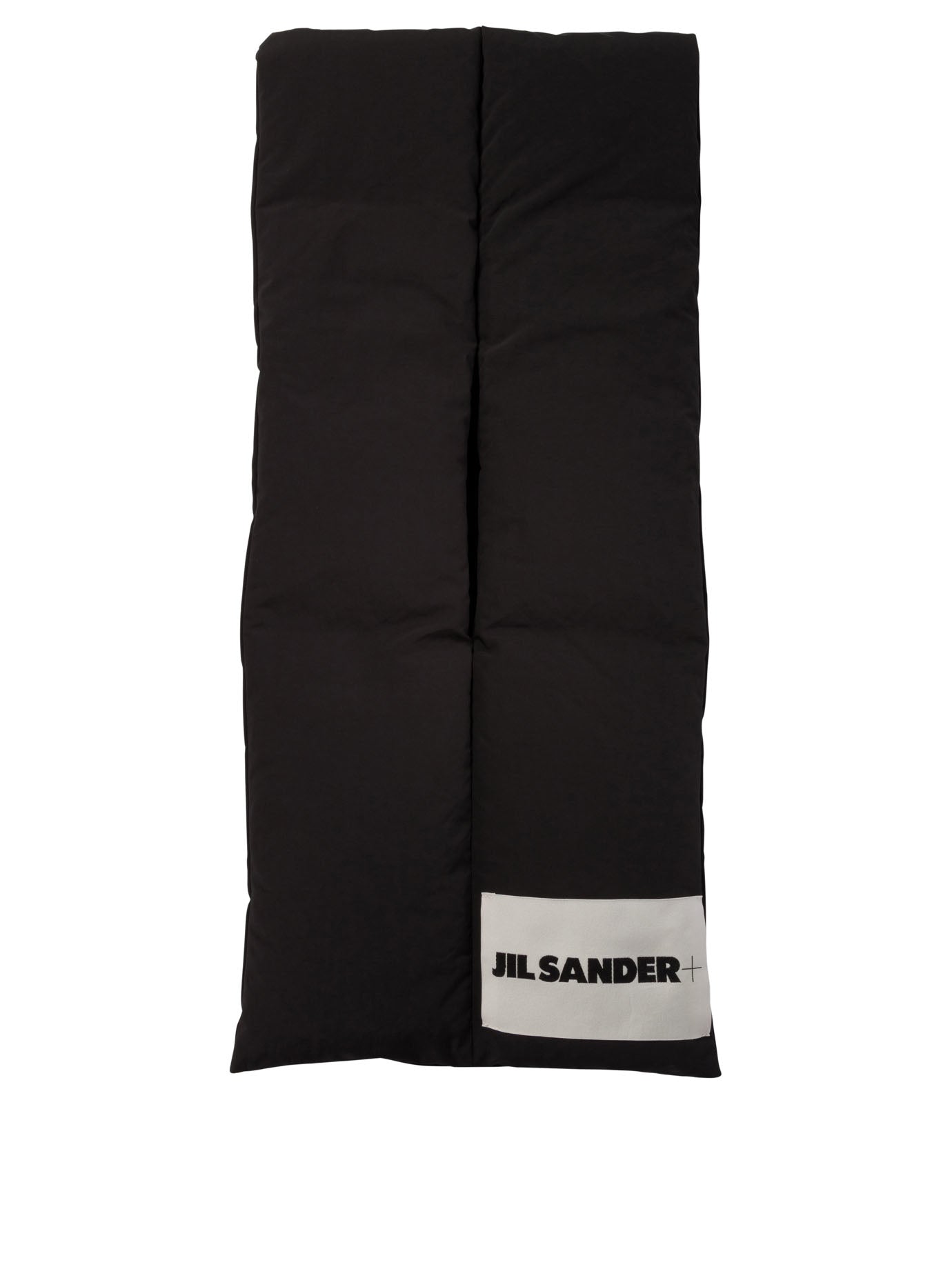 Jil Sander-Scarf With Patch Scarves Nero-Donna