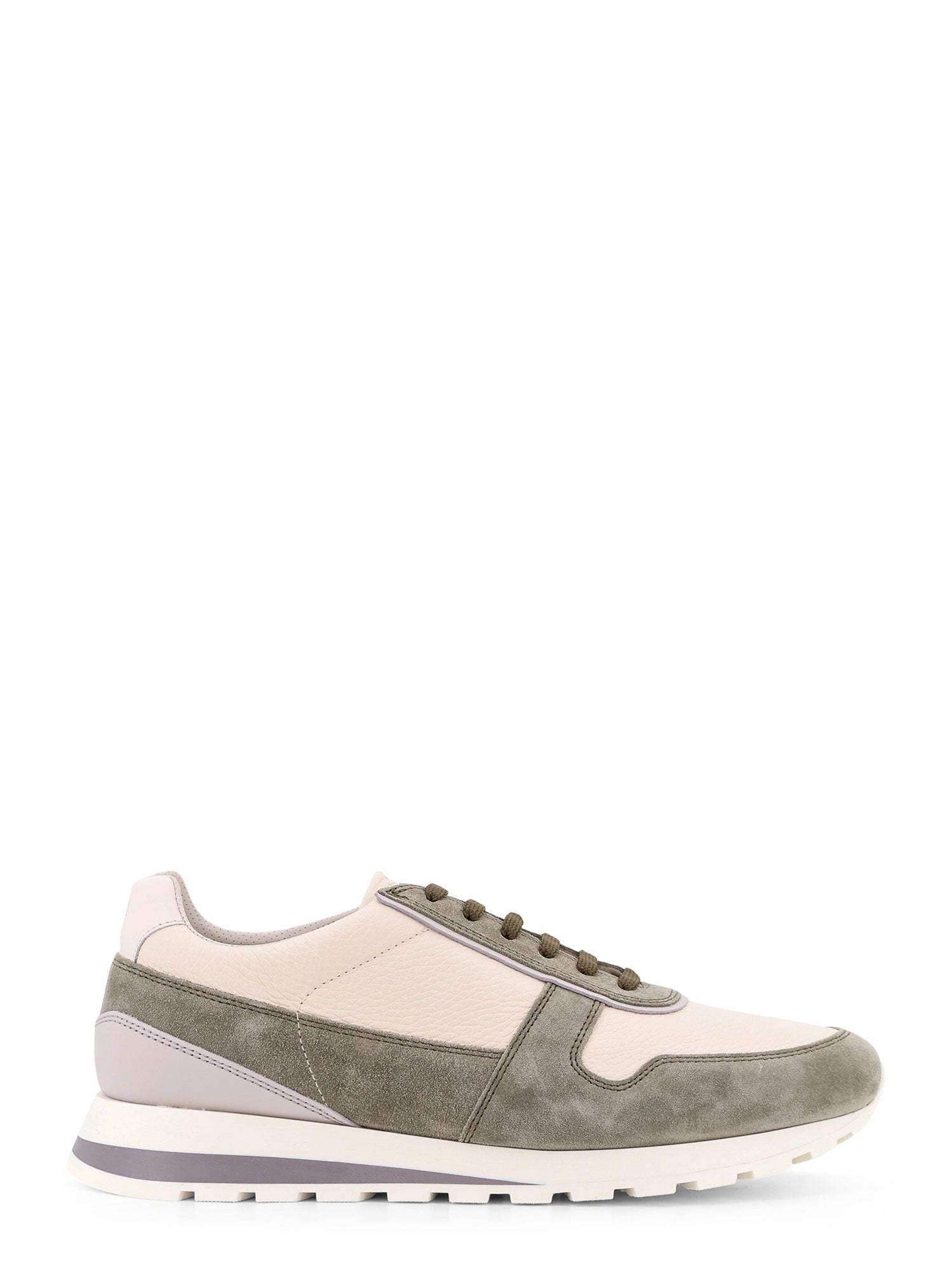 Brunello Cucinelli-Sneakers in pelle e suede-Uomo