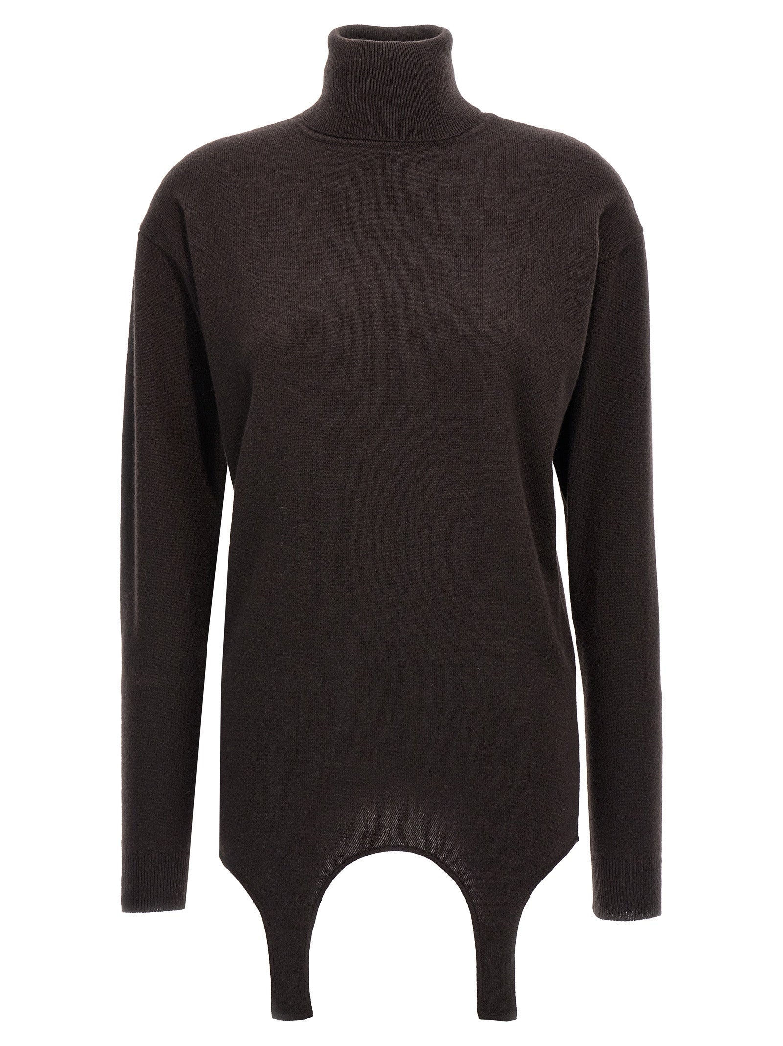 Saint Laurent-Garter Sweater Maglioni Marrone-Donna