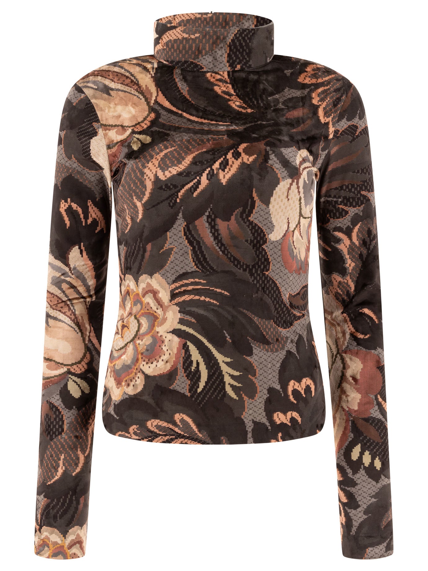 Etro-Paisley Top Nero-Donna