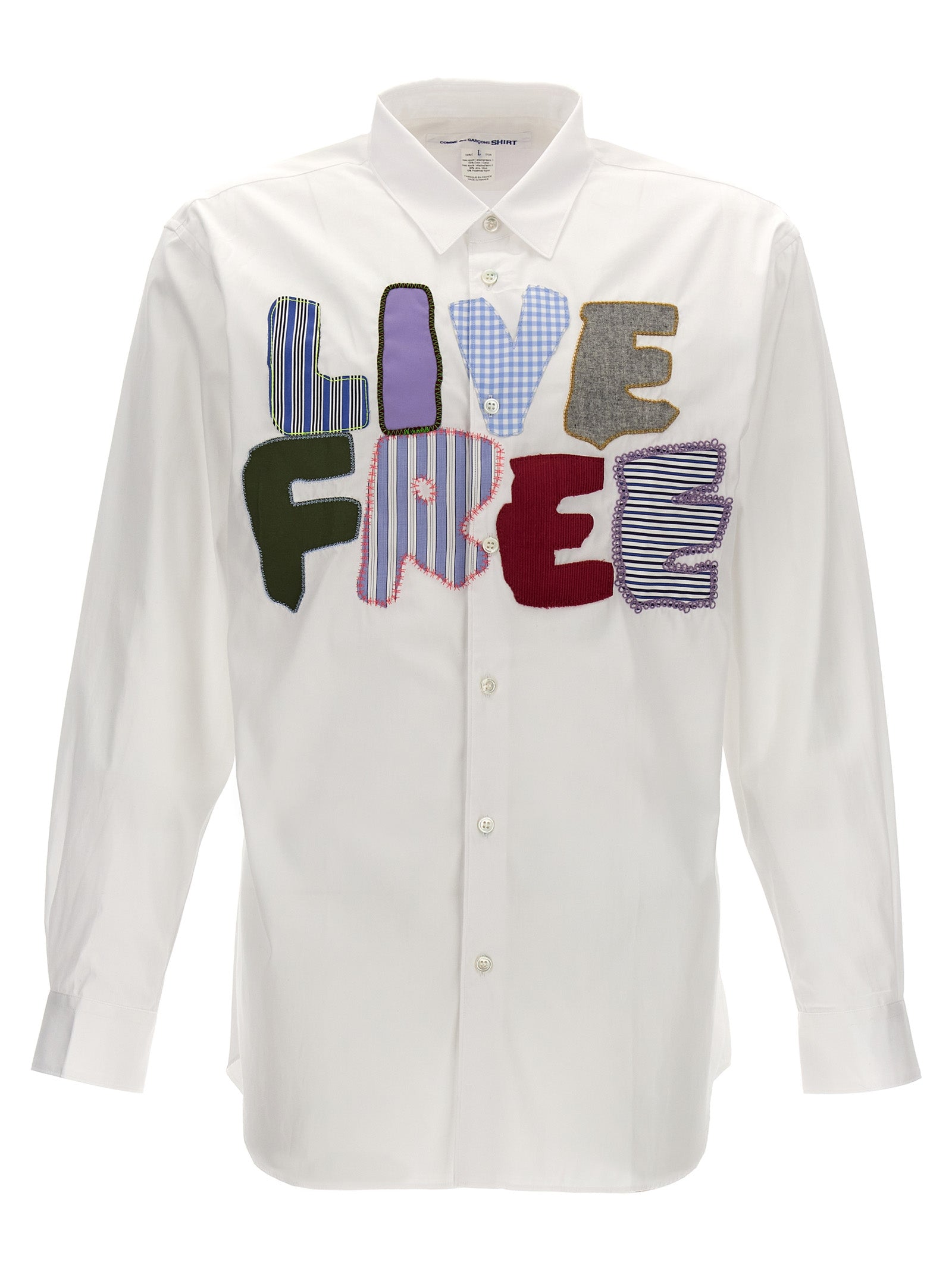 Comme Des GarçOns Shirt-Live Free Camicie Bianco-Uomo