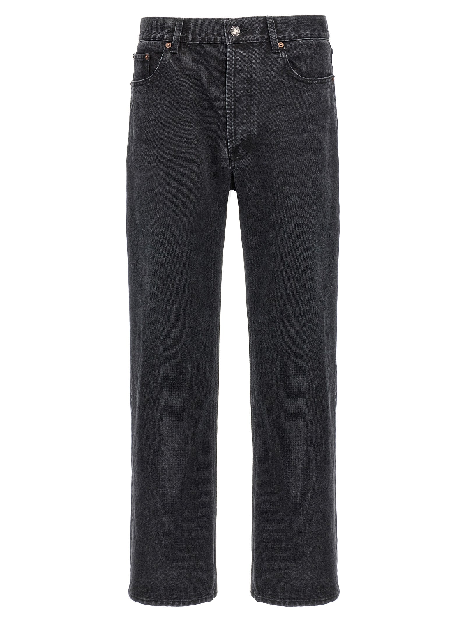 Saint Laurent-Loose Jeans Nero-Uomo