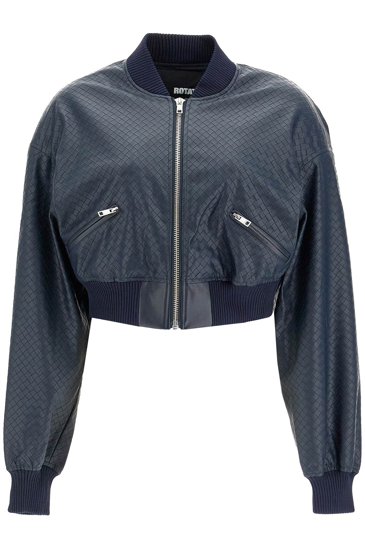 Rotate-Bomber Cropped Con Motivo Intrecciato-Donna